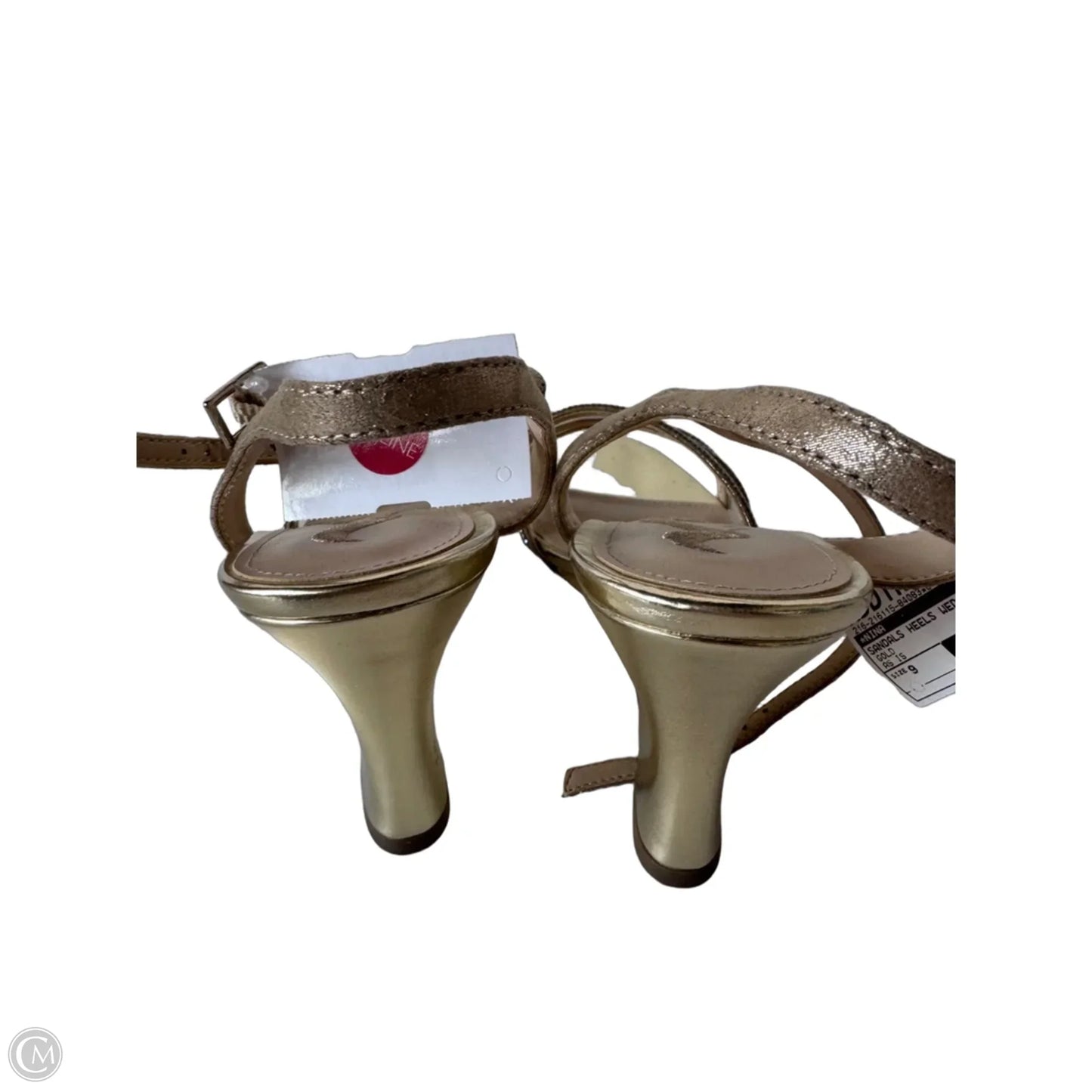 Sandals Heels Wedge By Nina In Gold, Size: 9