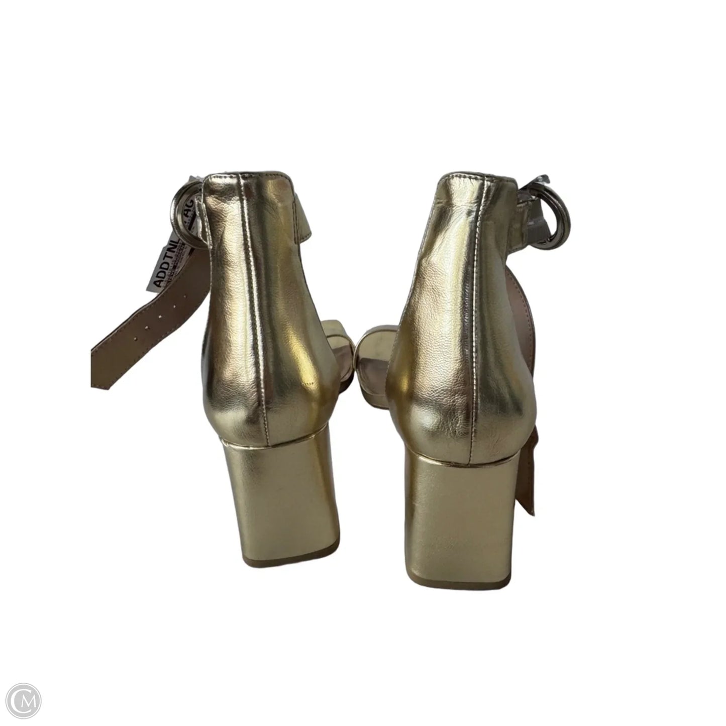 Sandals Heels Block By Steve Madden In Gold, Size: 9