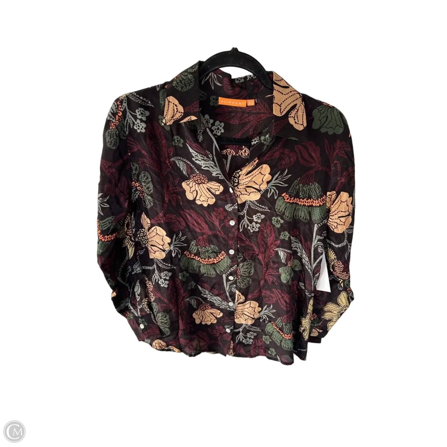 Top Long Sleeve By Cma In Black & Green, Size: Xs