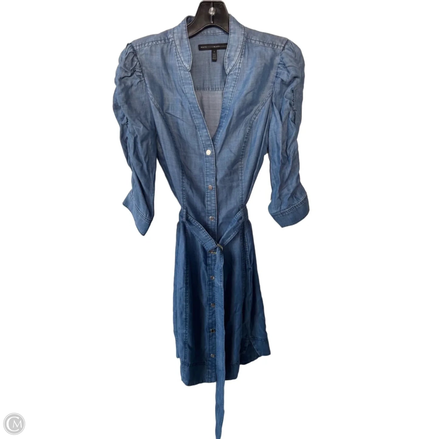 Dress Casual Short By White House Black Market In Blue Denim, Size: Xs