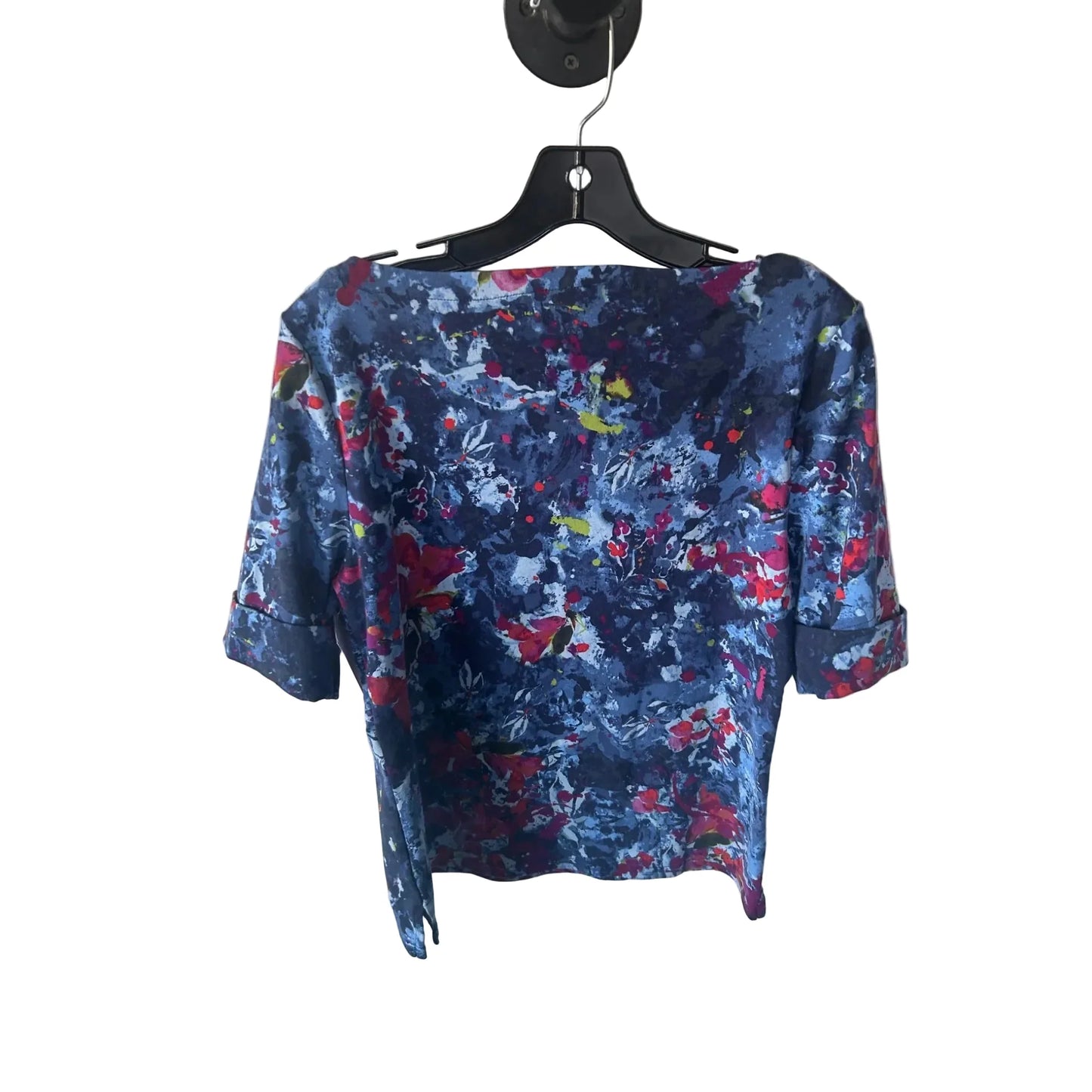 Top Short Sleeve By Lauren By Ralph Lauren In Blue & Pink, Size: Xl