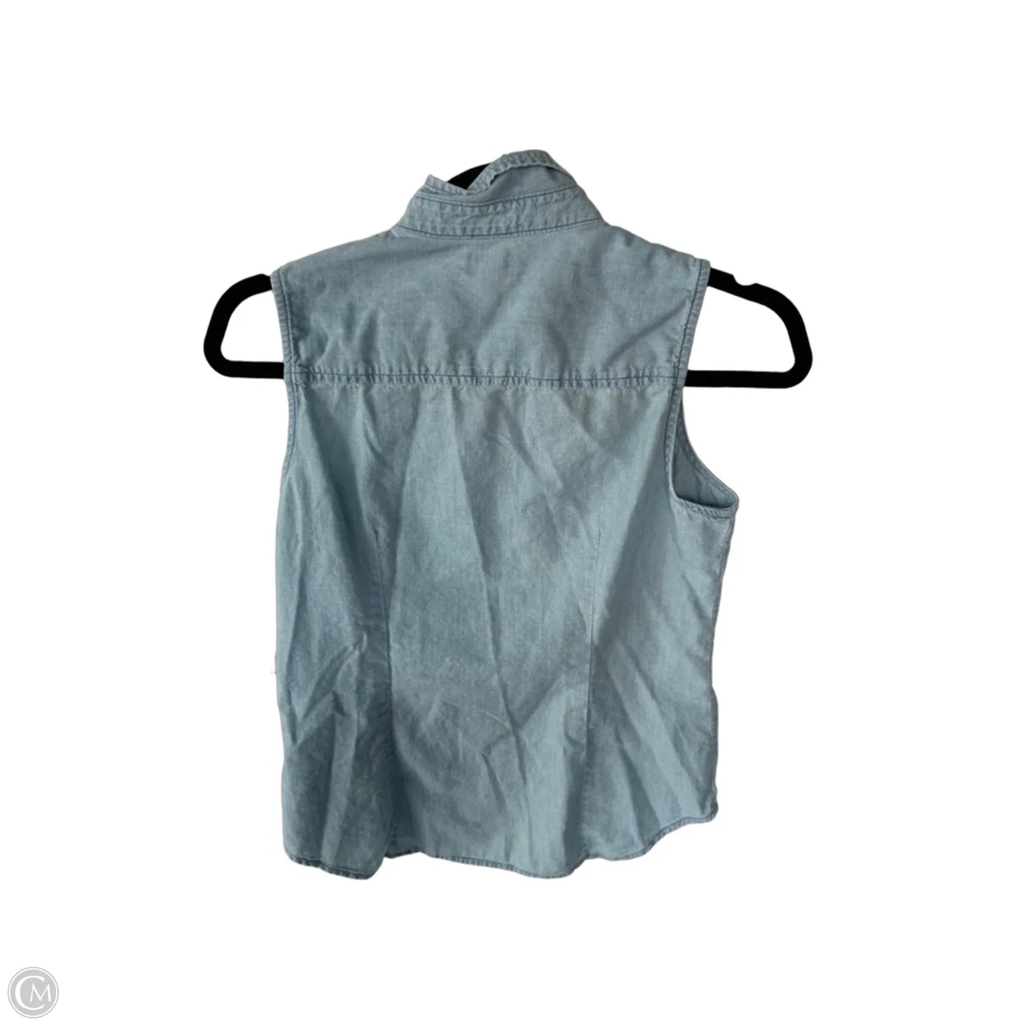 Top Sleeveless By J. Crew In Blue Denim, Size: Xs