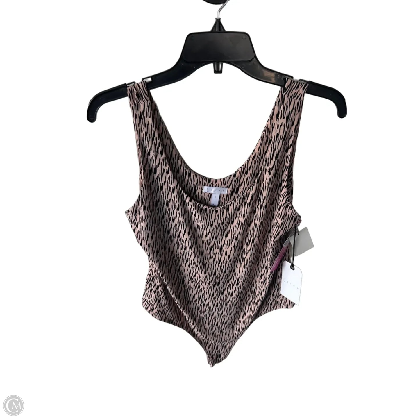 Bodysuit By Leith In Black & Pink, Size: L