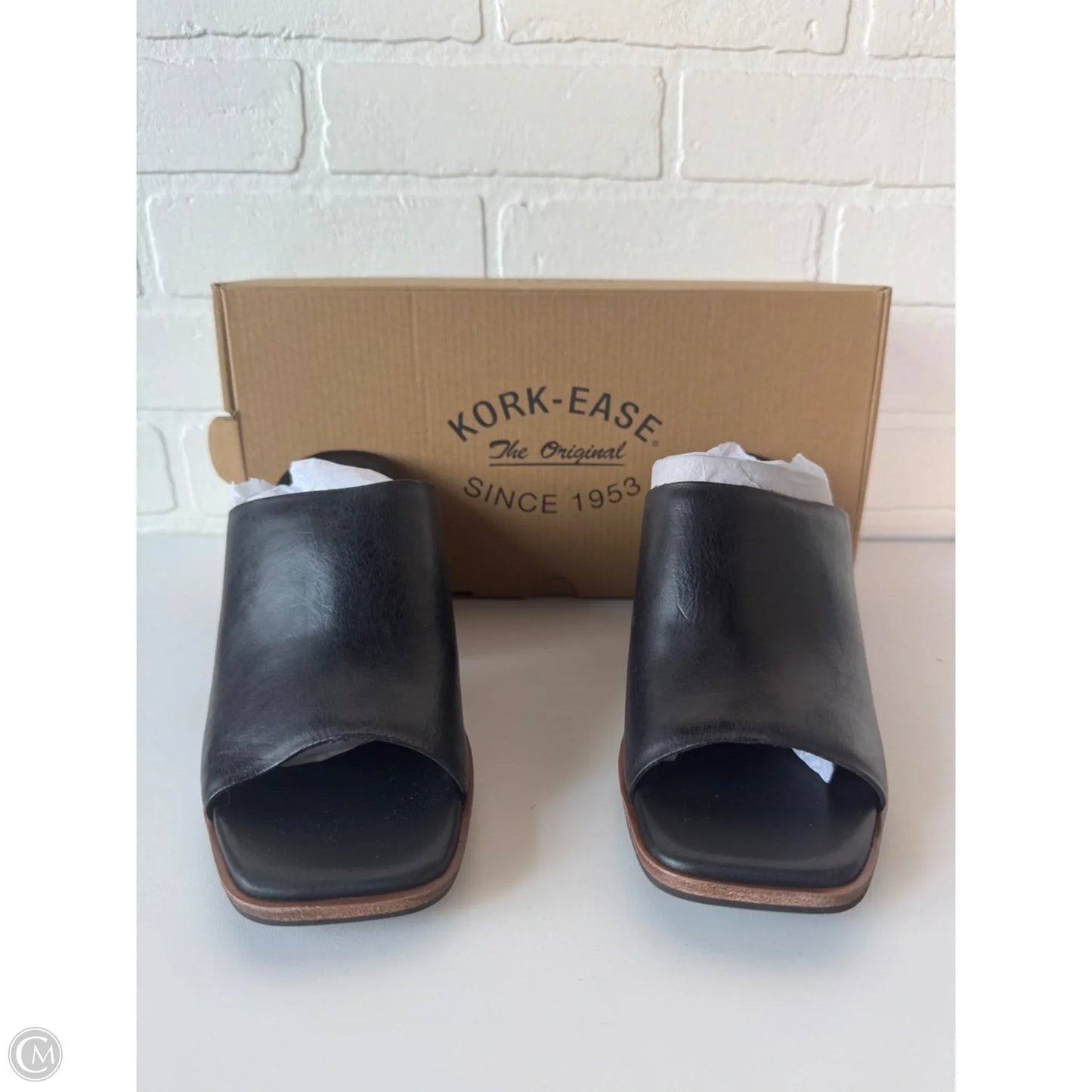 Sandals Heels Block By Kork Ease In Black, Size: 7
