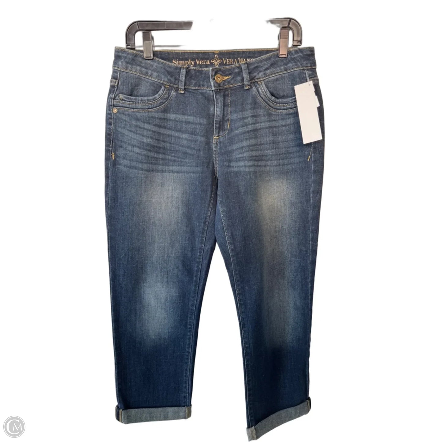 Capris By Simply Vera In Blue Denim, Size: 6