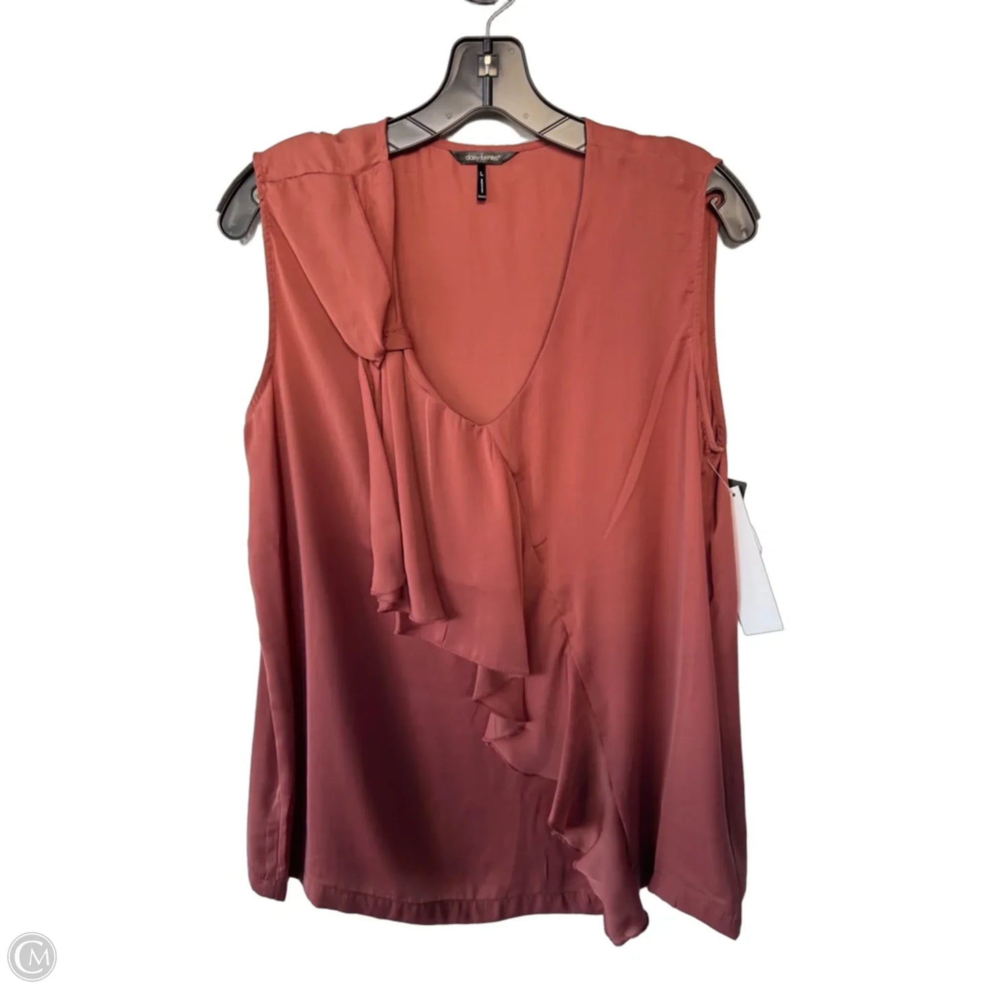 Top Sleeveless By Daisy Fuentes In Orange, Size: L