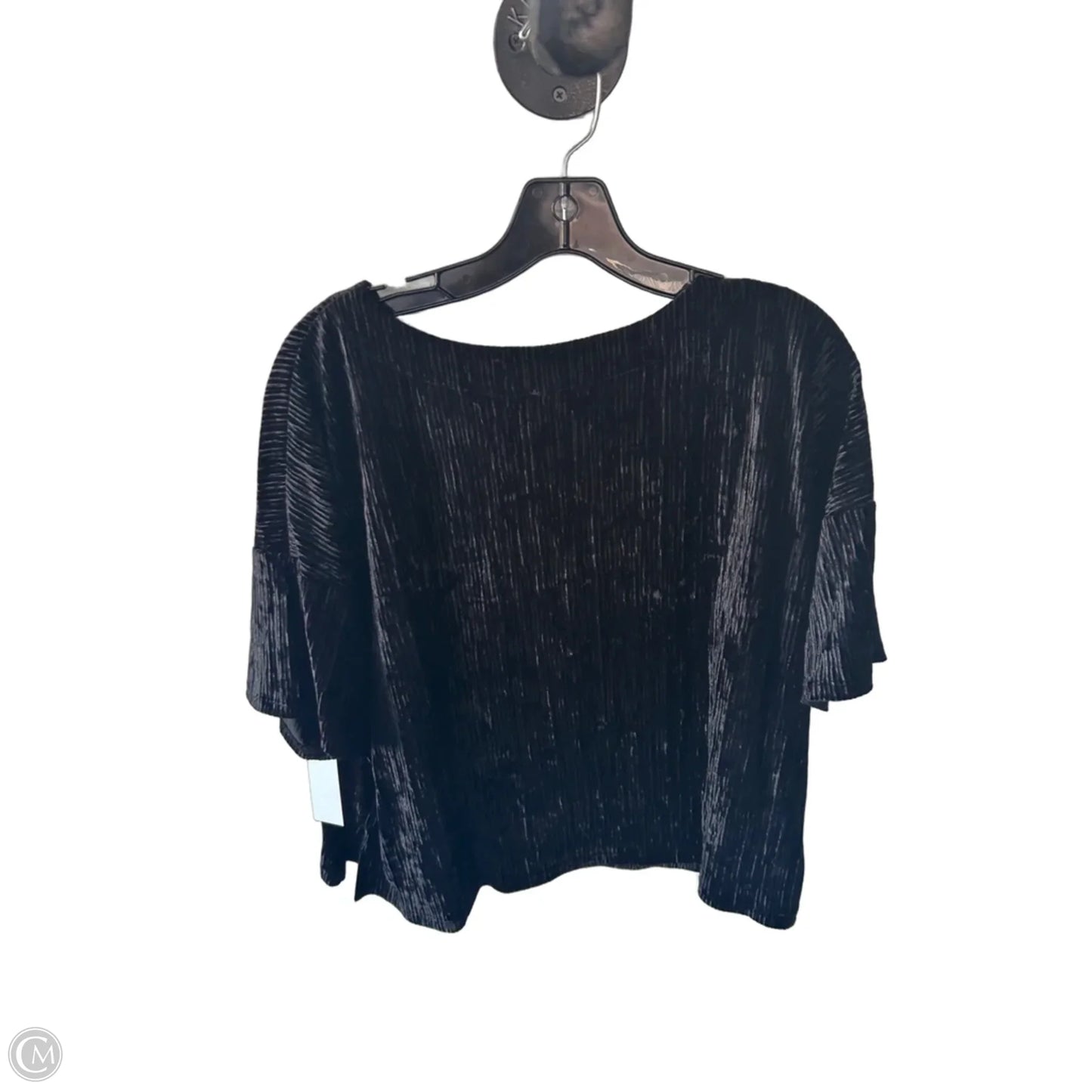 Top Short Sleeve By Banana Republic In Black, Size: L