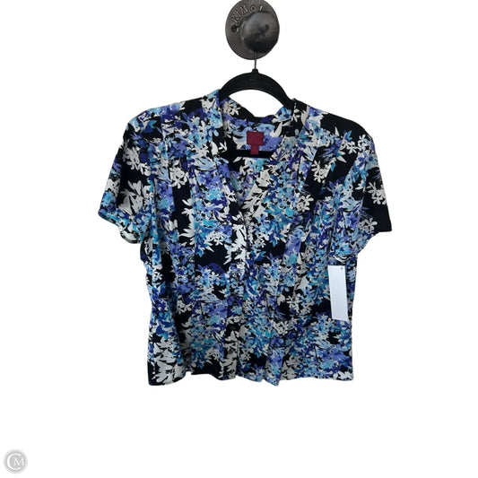 Top Short Sleeve By 212 Collection In Black & Blue, Size: L