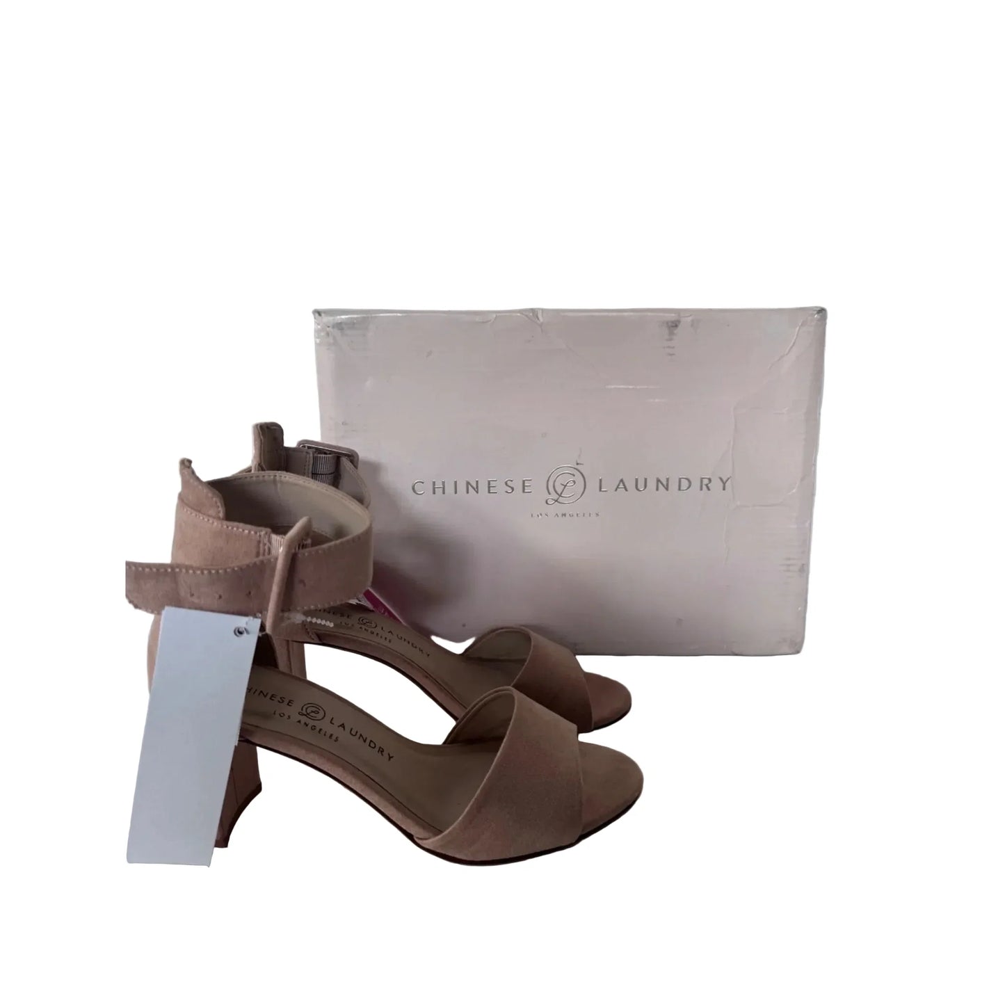 Sandals Heels Block By Chinese Laundry In Tan, Size: 6.5
