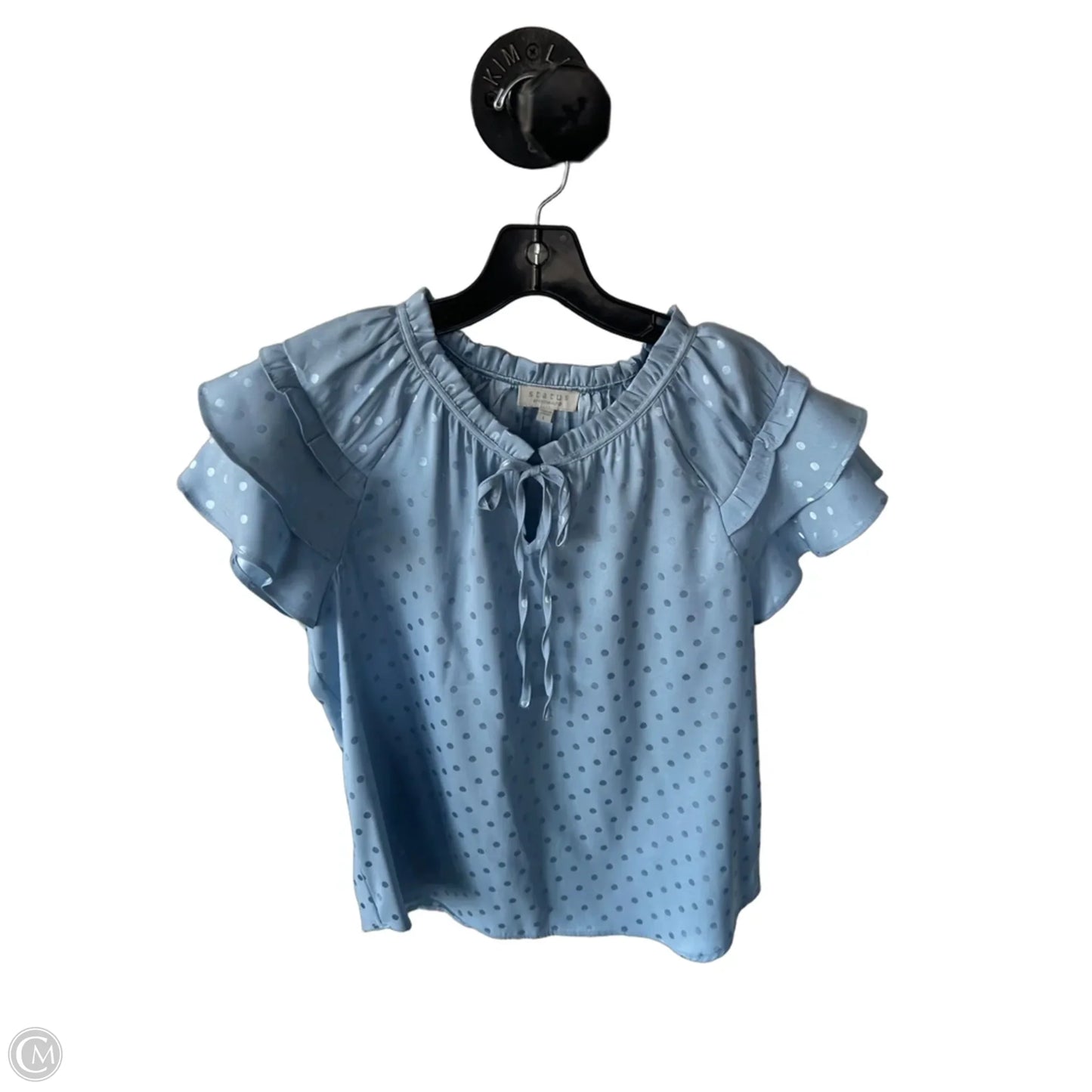 Top Short Sleeve By Chenault In Blue, Size: L