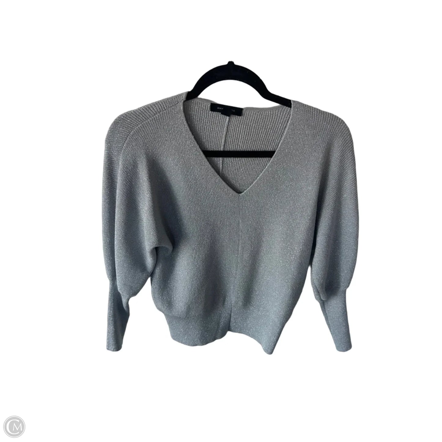 Sweater By Ann Taylor In Grey & Silver, Size: Xsp