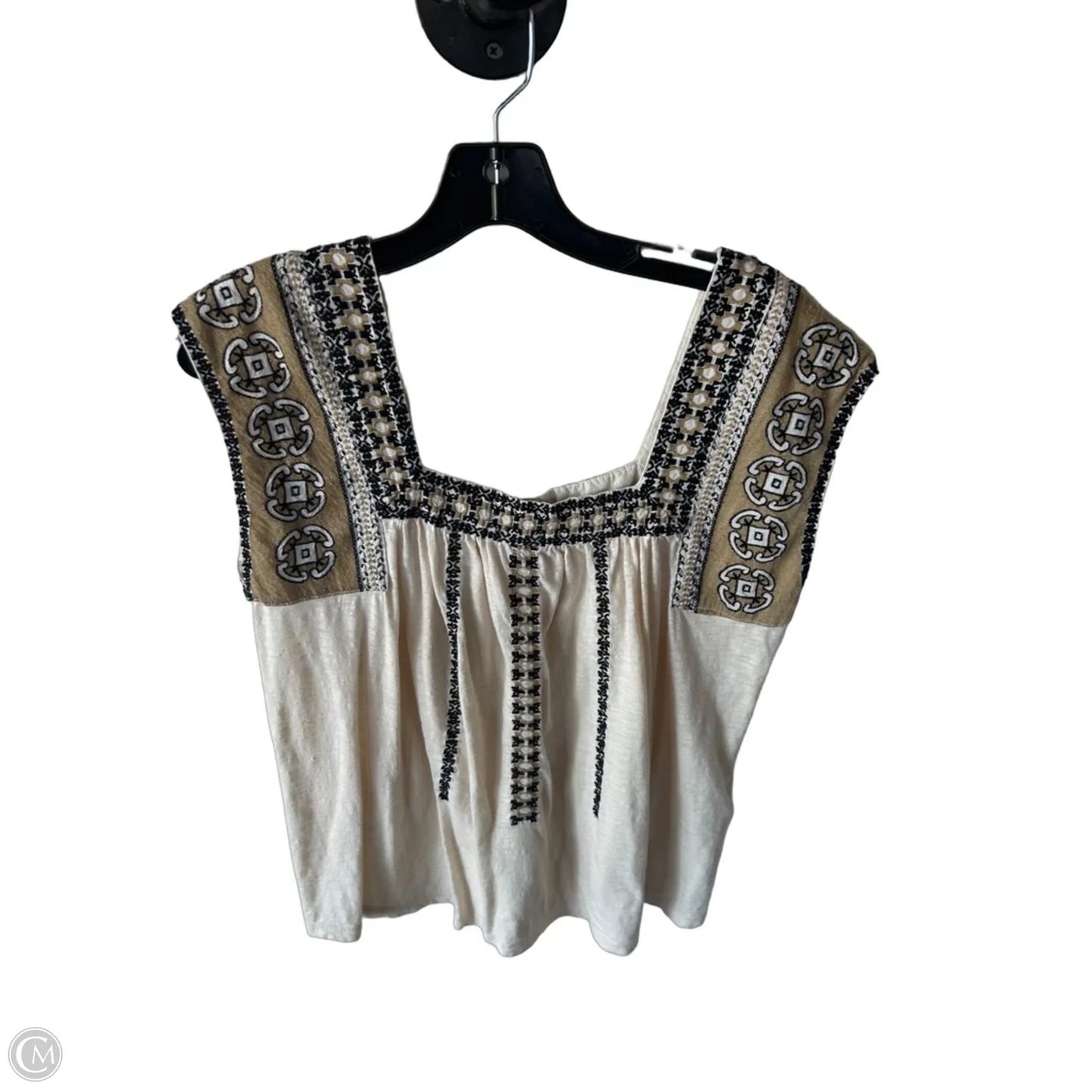 Top Sleeveless By Lucky Brand In Black & Tan, Size: M
