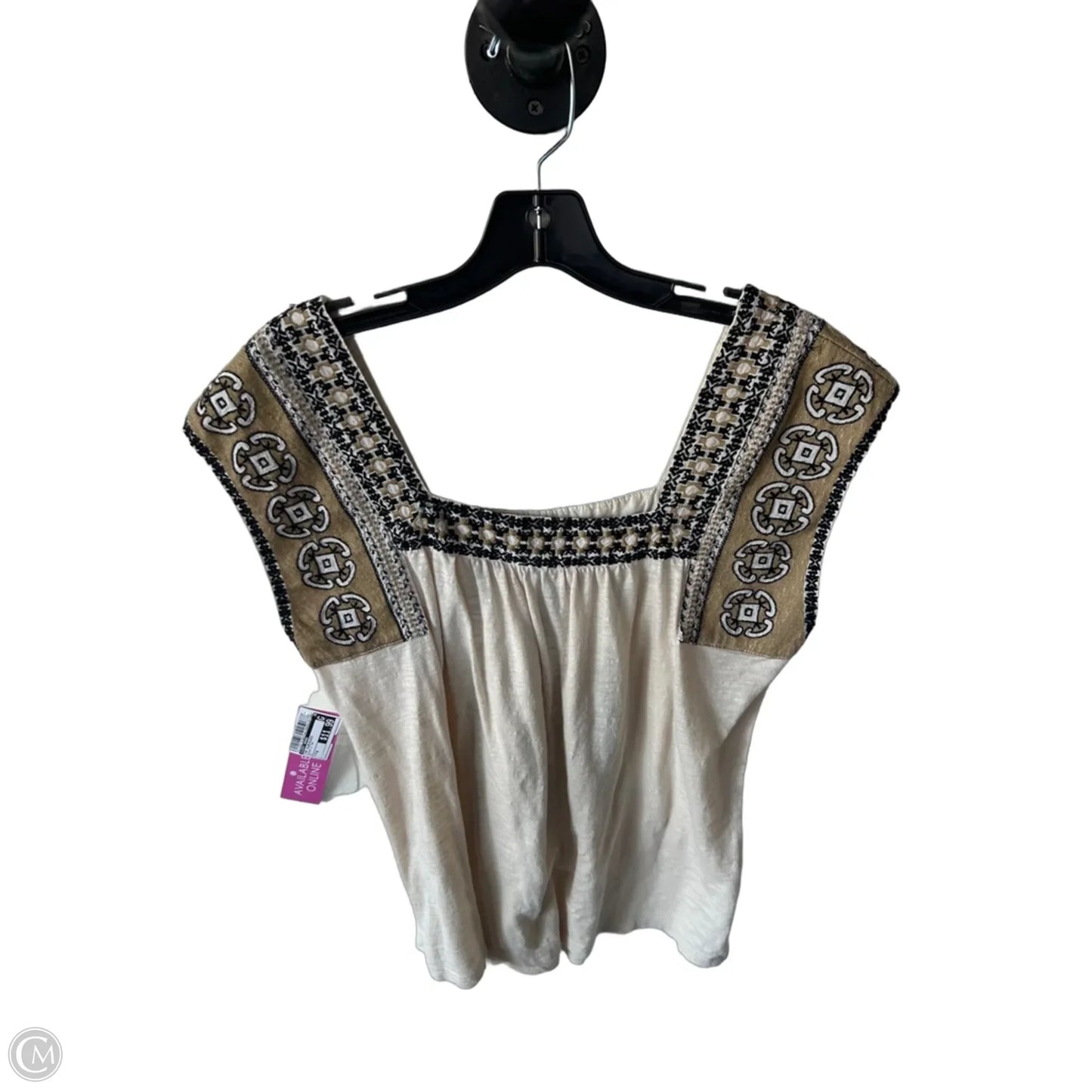 Top Sleeveless By Lucky Brand In Black & Tan, Size: M