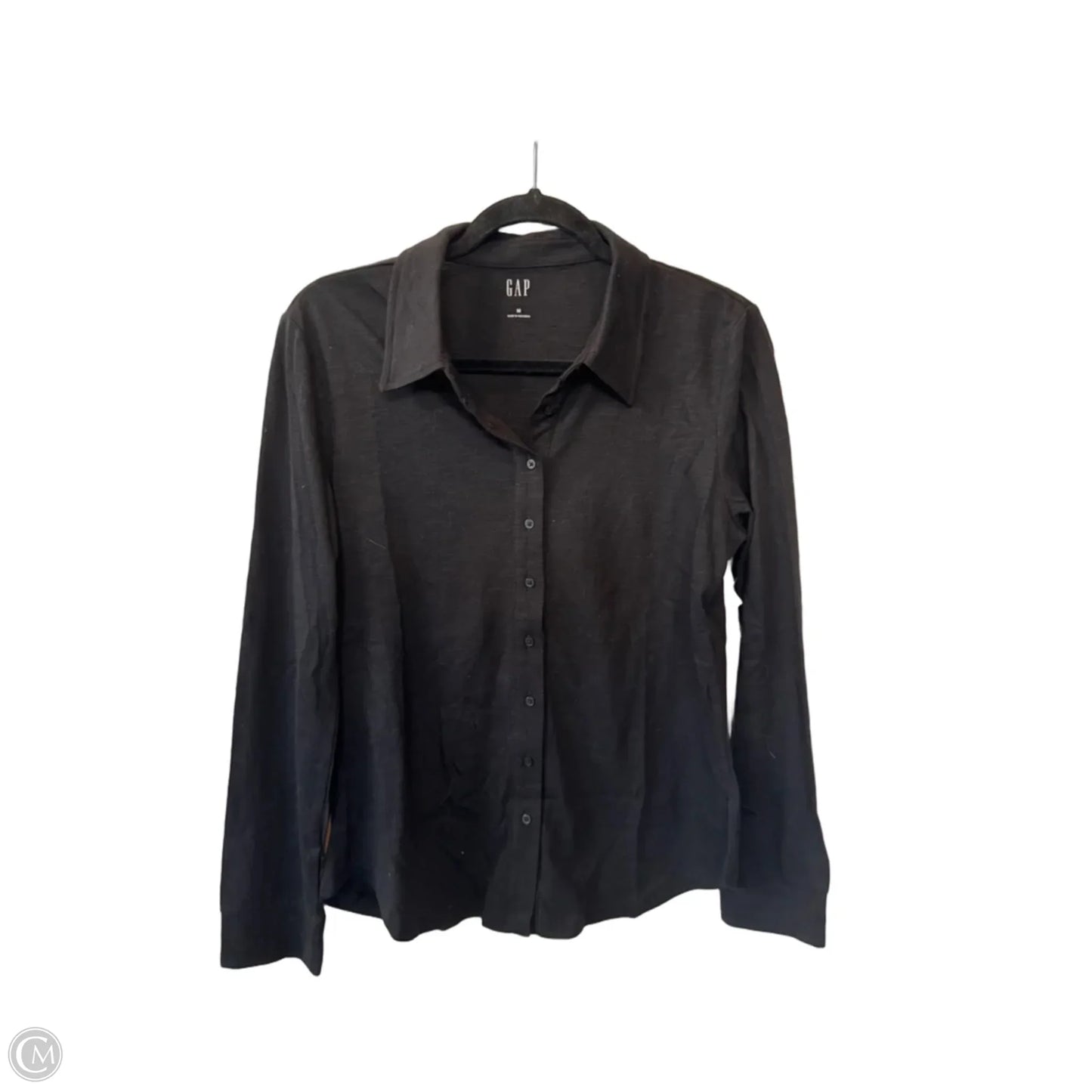Top Long Sleeve By Gap In Black, Size: M