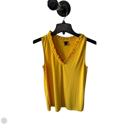 Top Sleeveless By Ann Taylor In Yellow, Size: S