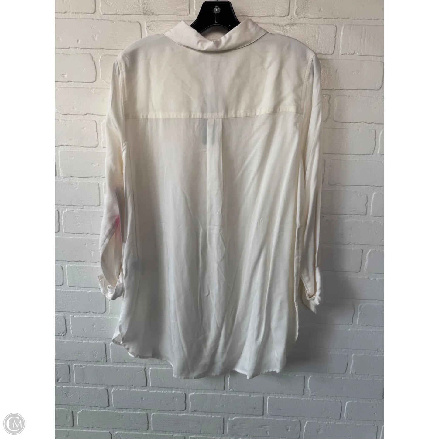 Top Long Sleeve By Banana Republic In Cream, Size: M