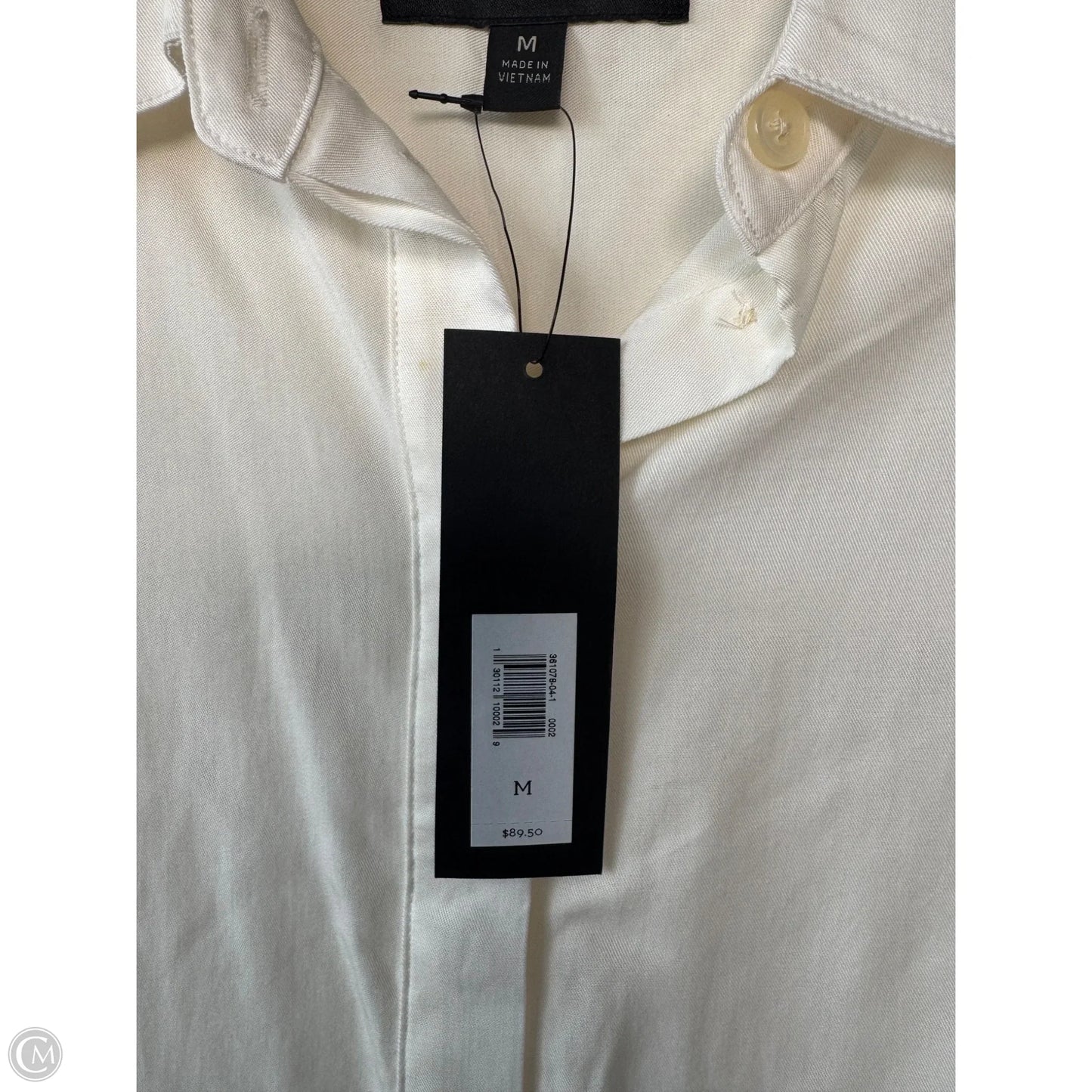 Top Long Sleeve By Banana Republic In Cream, Size: M