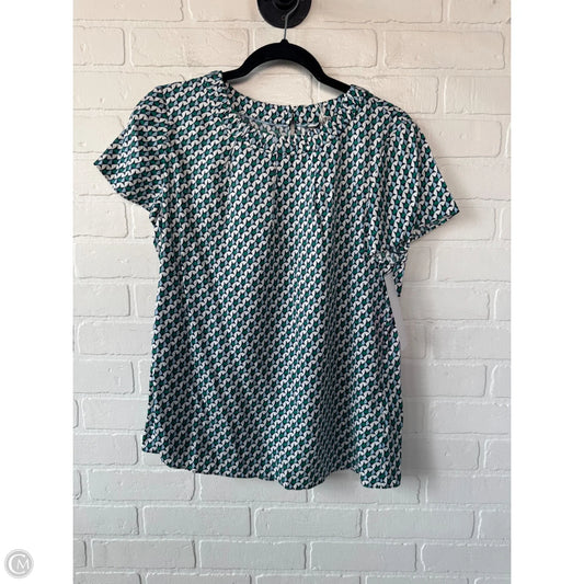 Top Short Sleeve By Boden In Blue & Green, Size: M