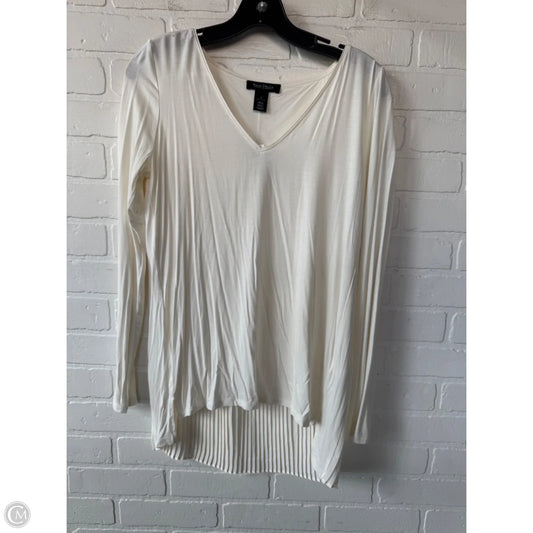Top Long Sleeve By White House Black Market In Cream, Size: S