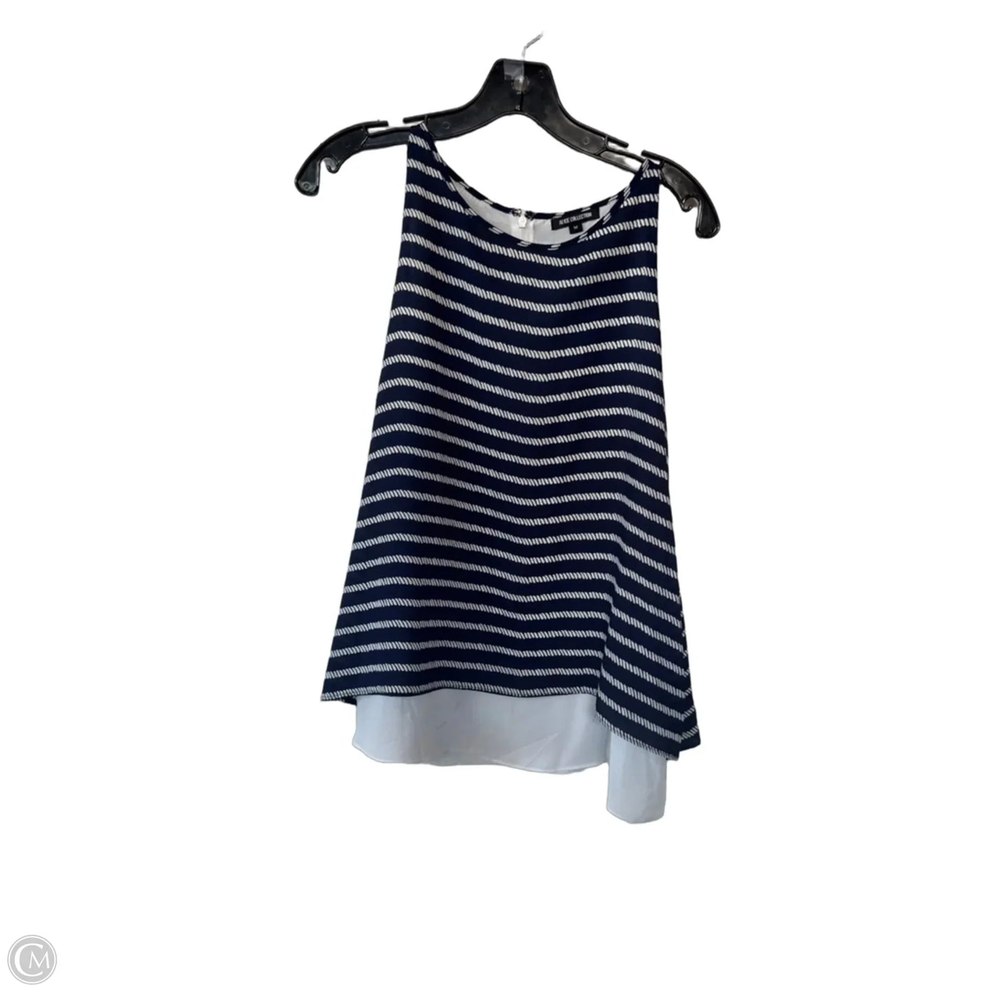 Top Sleeveless By Clothes Mentor In Blue & White, Size: M