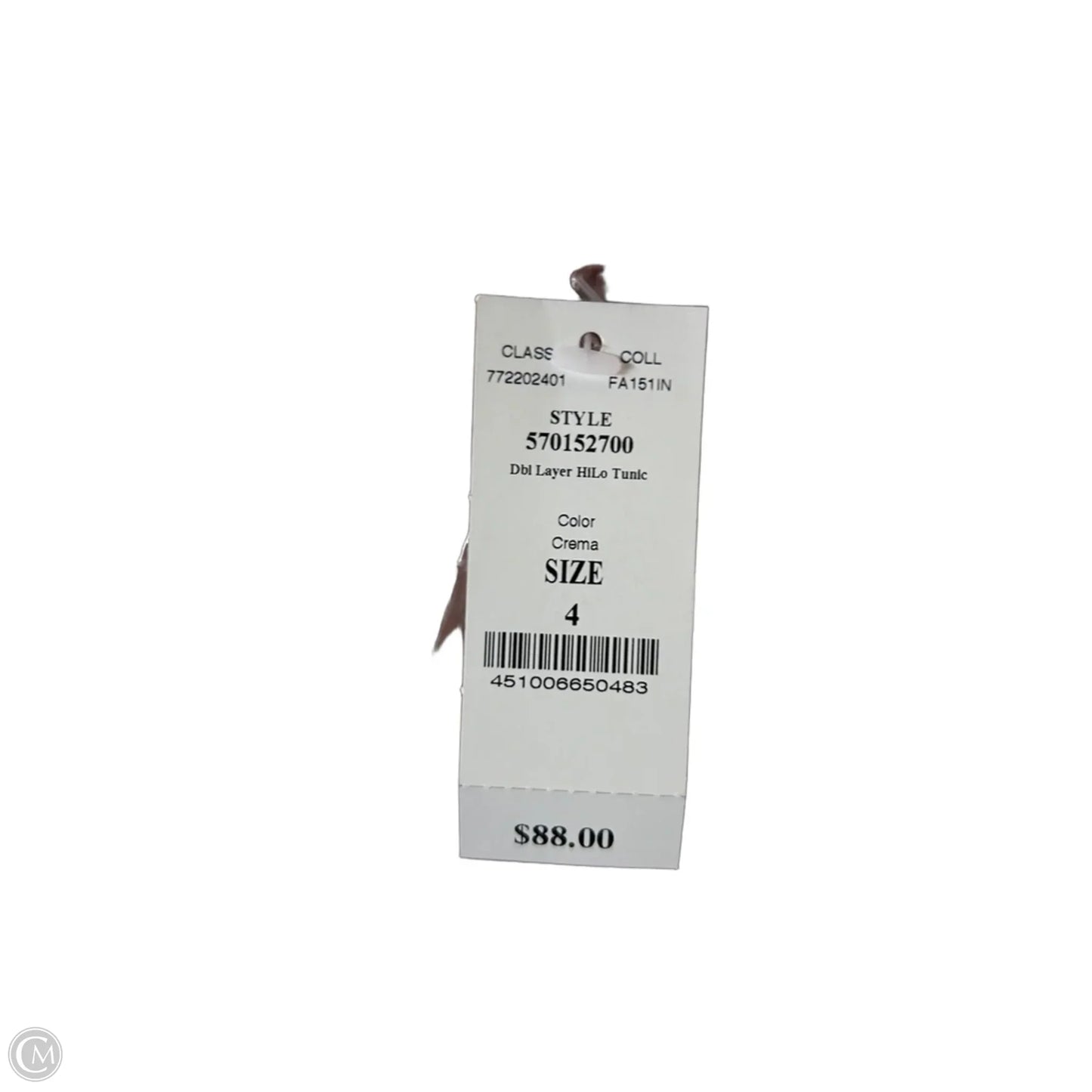 Tunic Long Sleeve By White House Black Market In Cream, Size: S
