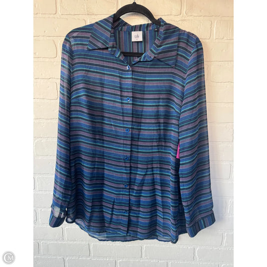 Top Long Sleeve By Cabi In Blue & Purple, Size: M