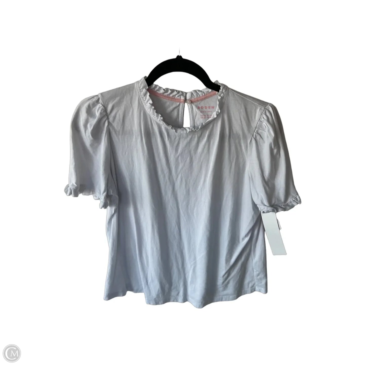 Top Short Sleeve By Boden In White, Size: L