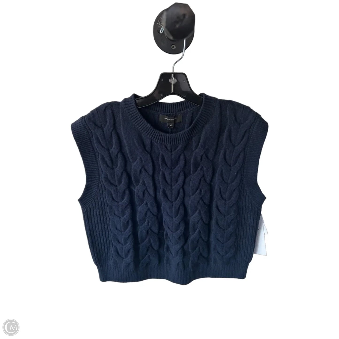 Vest Sweater By Banana Republic In Blue, Size: M