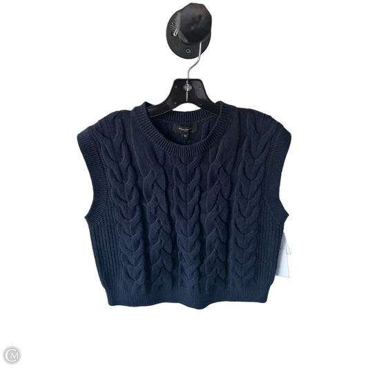 Vest Sweater By Banana Republic In Blue, Size: M