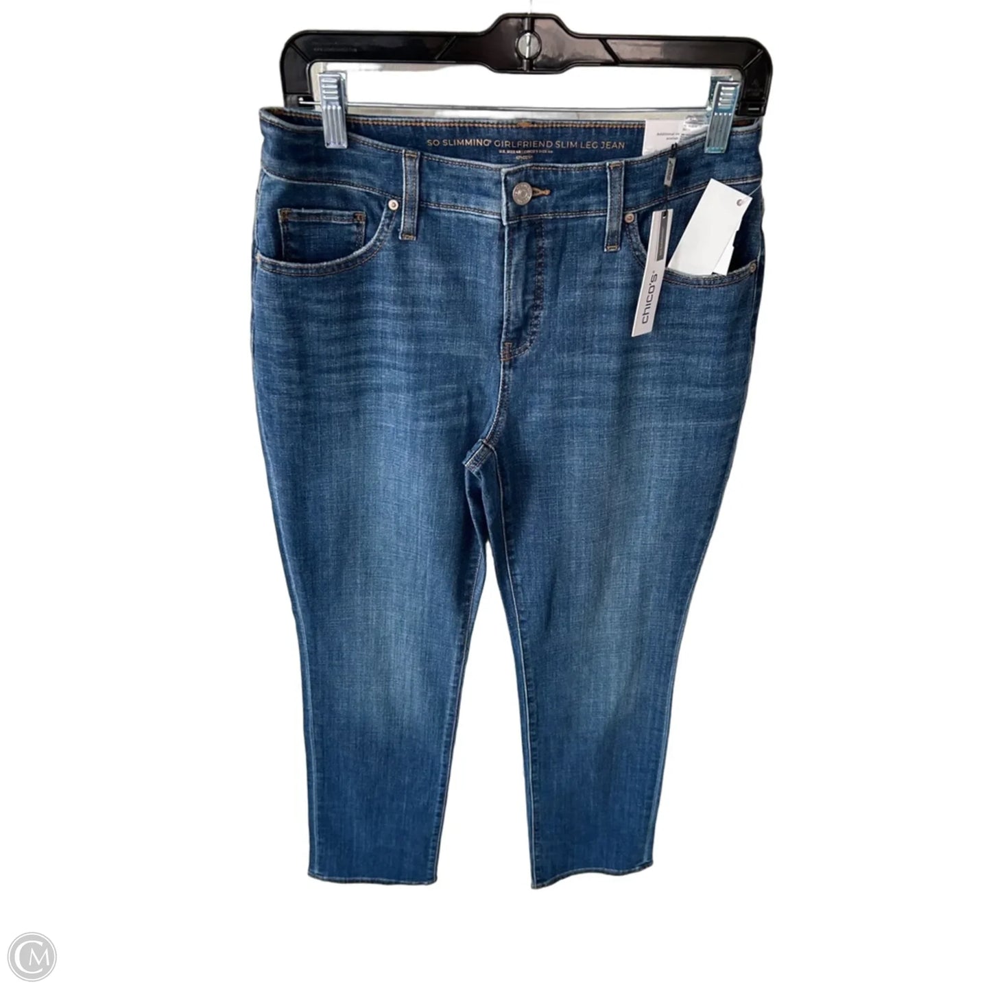 Jeans Boyfriend By Chicos In Blue Denim, Size: 4