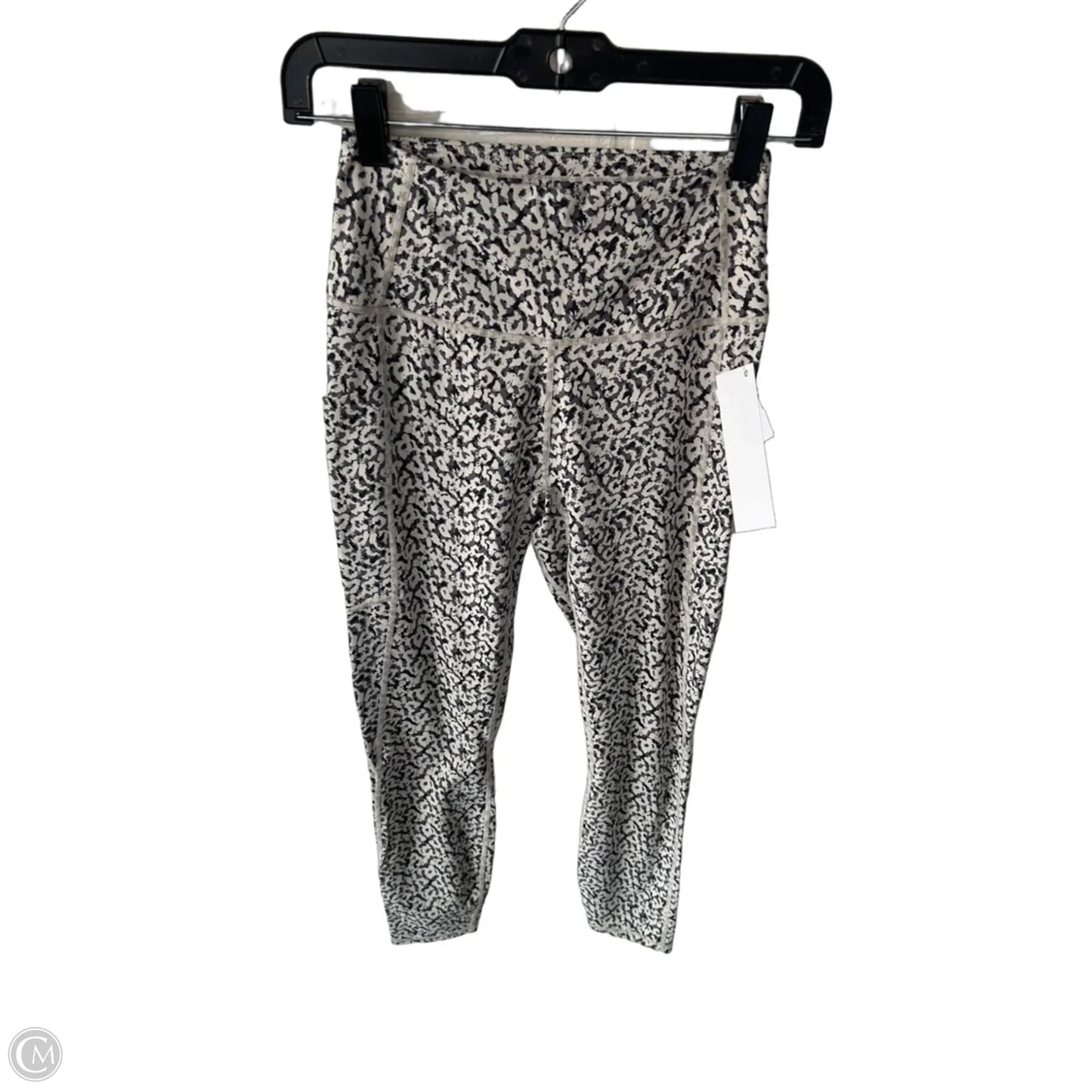 Athletic Leggings By Varley In Grey & White, Size: Xs