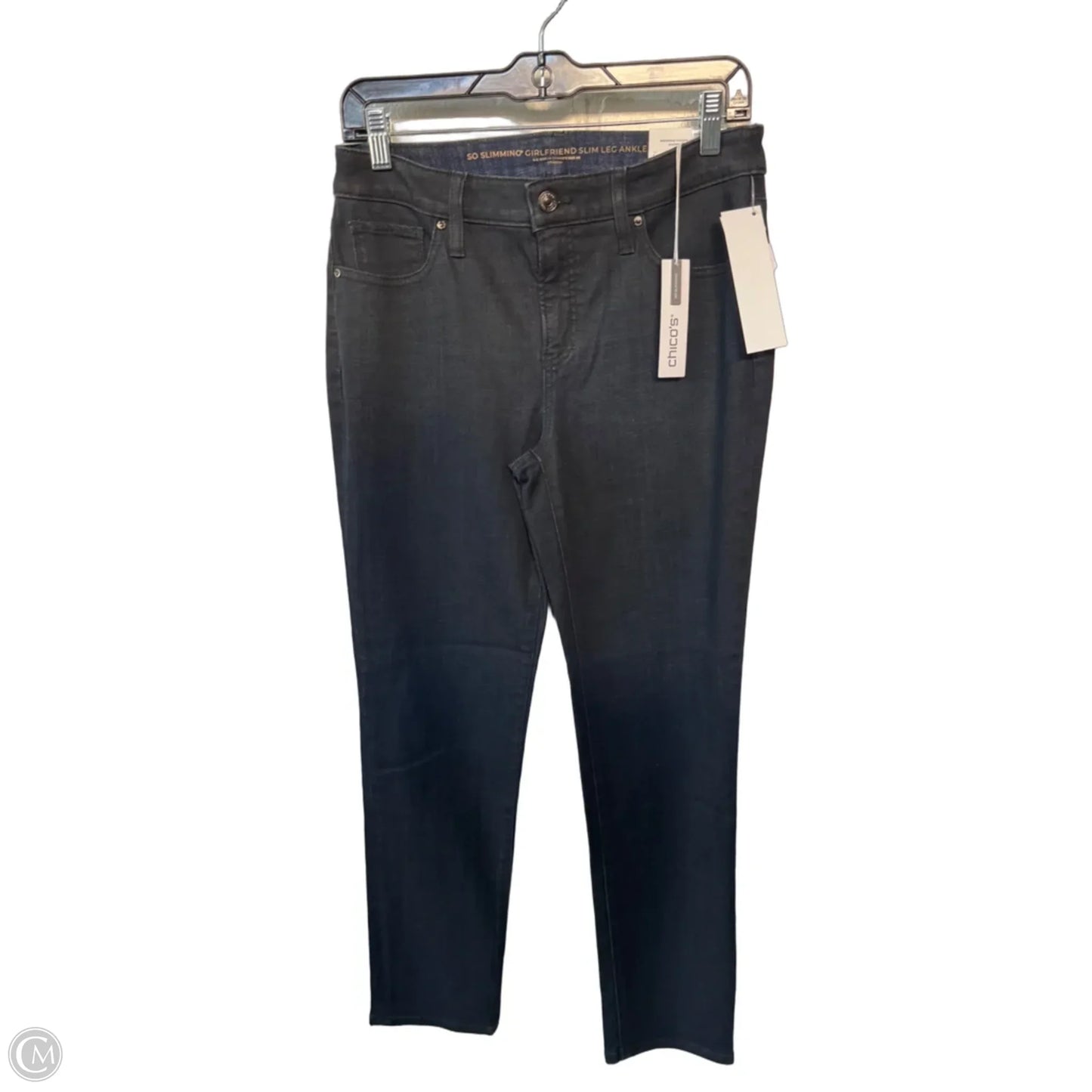 Jeans Straight By Chicos In Blue Denim, Size: 4