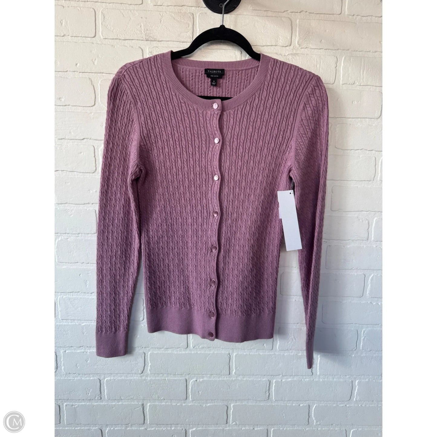 Sweater Cardigan By Talbots In Purple, Size: S