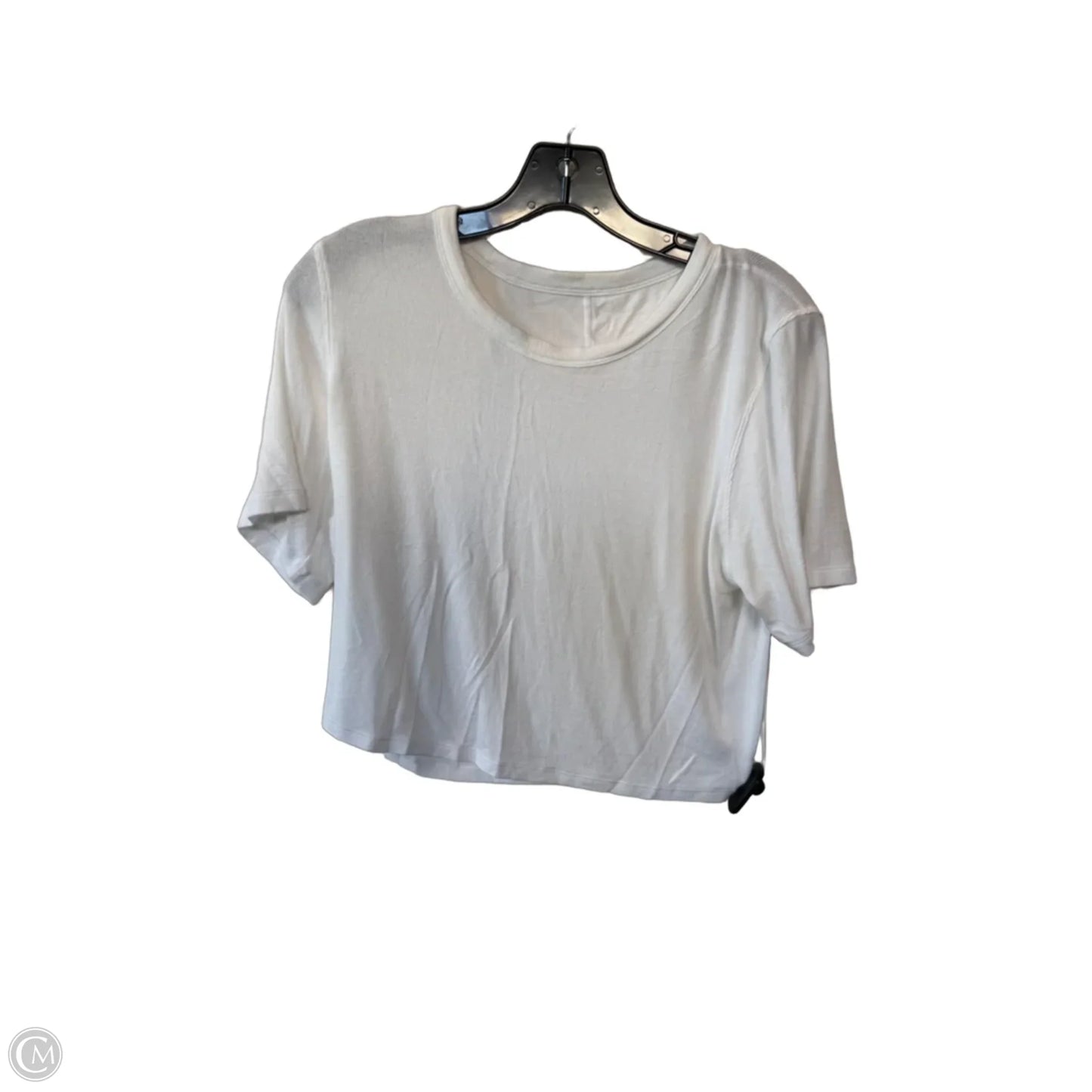 Athletic Top Short Sleeve By Lululemon In White, Size: M