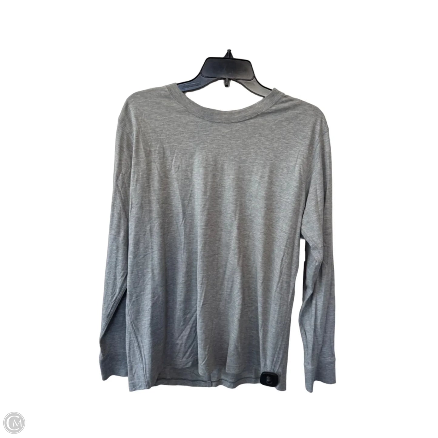 Athletic Top Long Sleeve Crewneck By Lululemon In Grey, Size: M