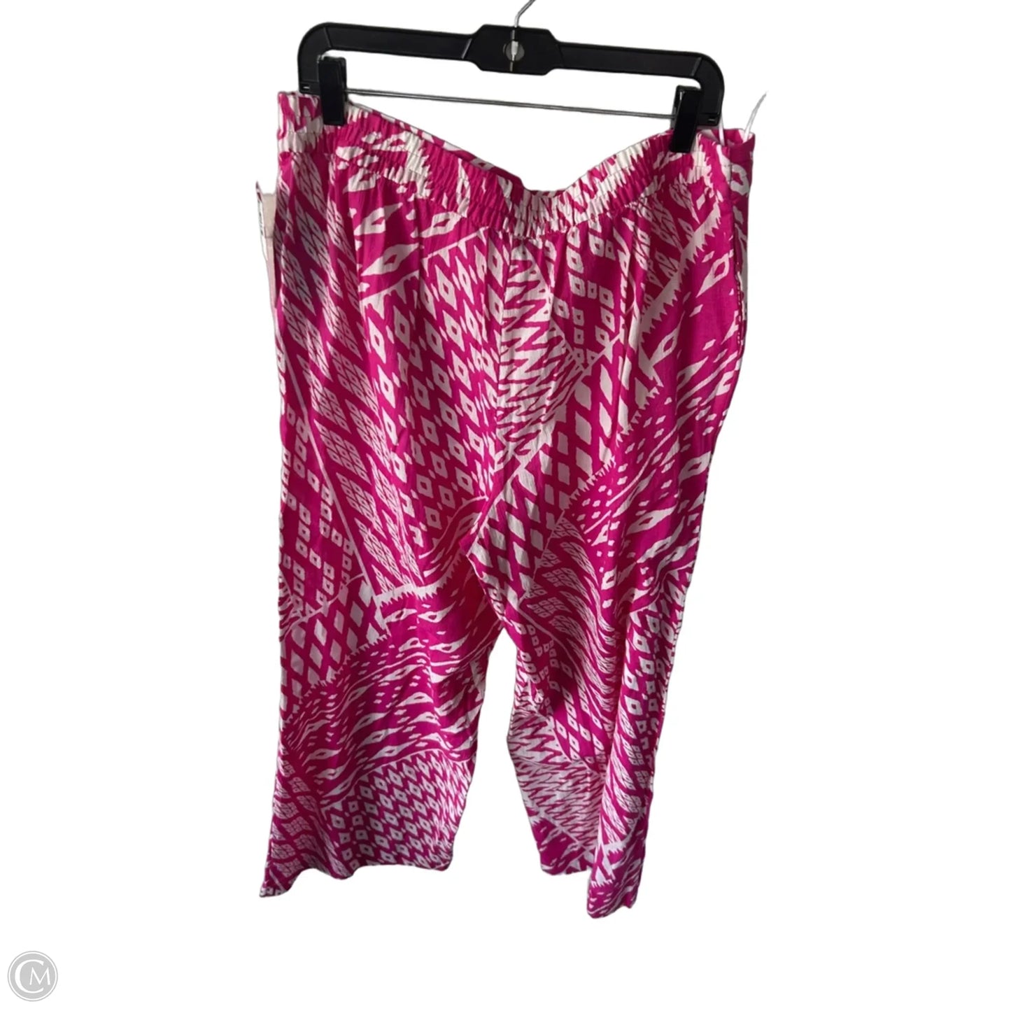 Pants Linen By Natori In Pink & White, Size: Xl