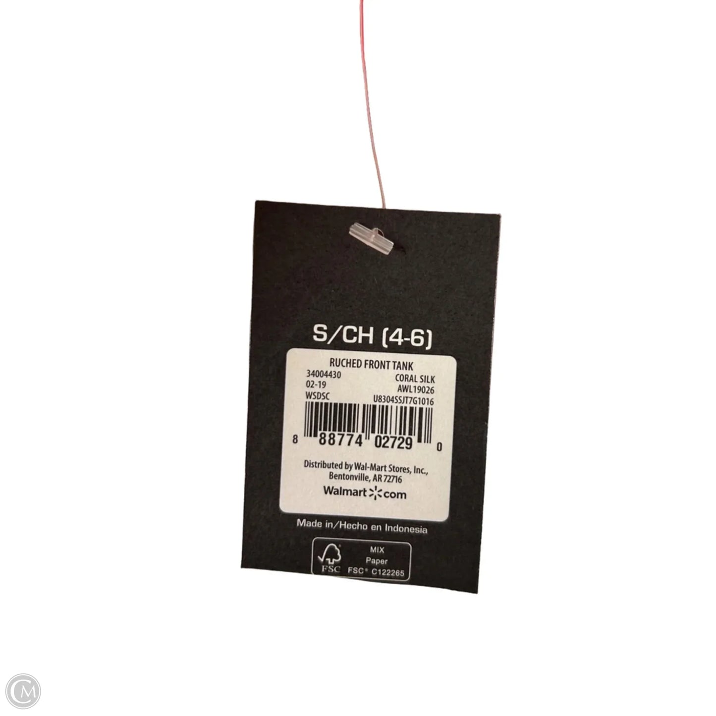 Athletic Tank Top By Athletic Works In Pink, Size: S