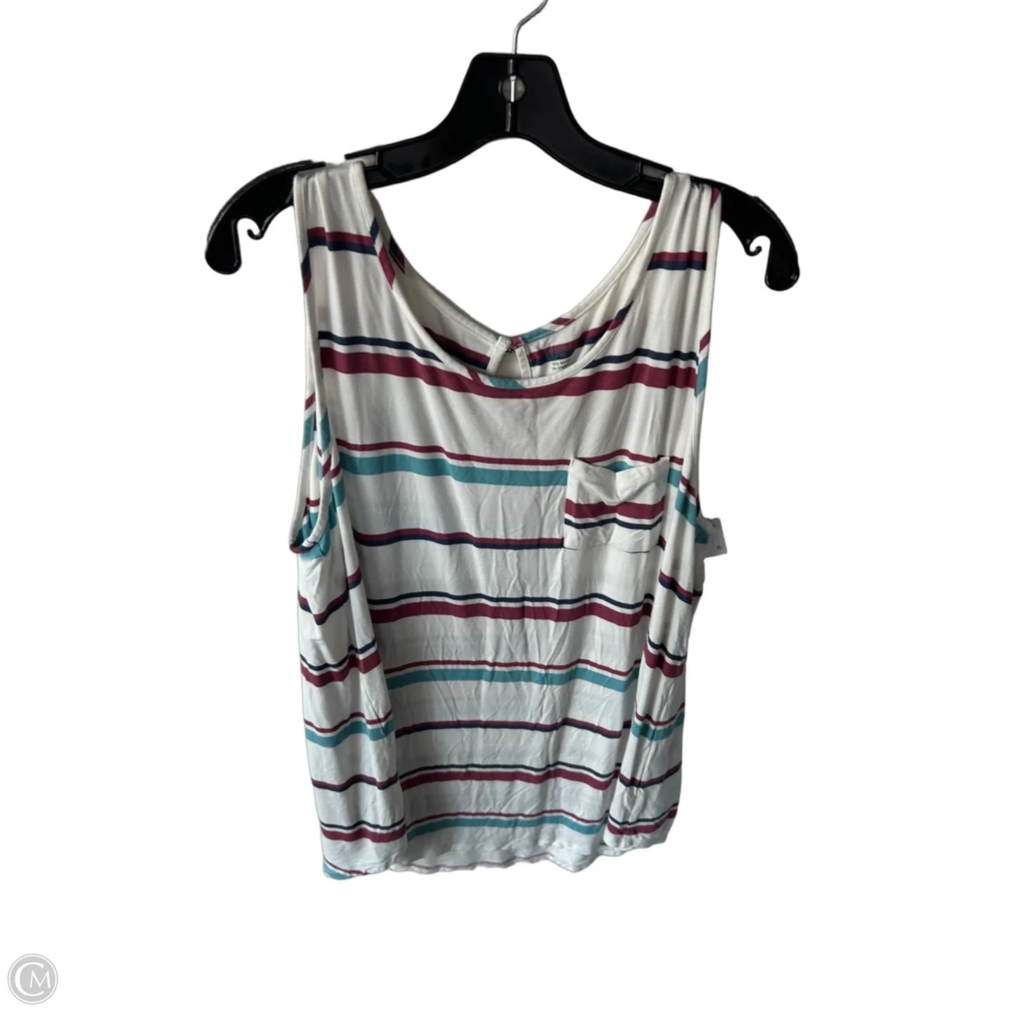 Top Sleeveless By Market & Spruce In Blue & Red & White, Size: 2x