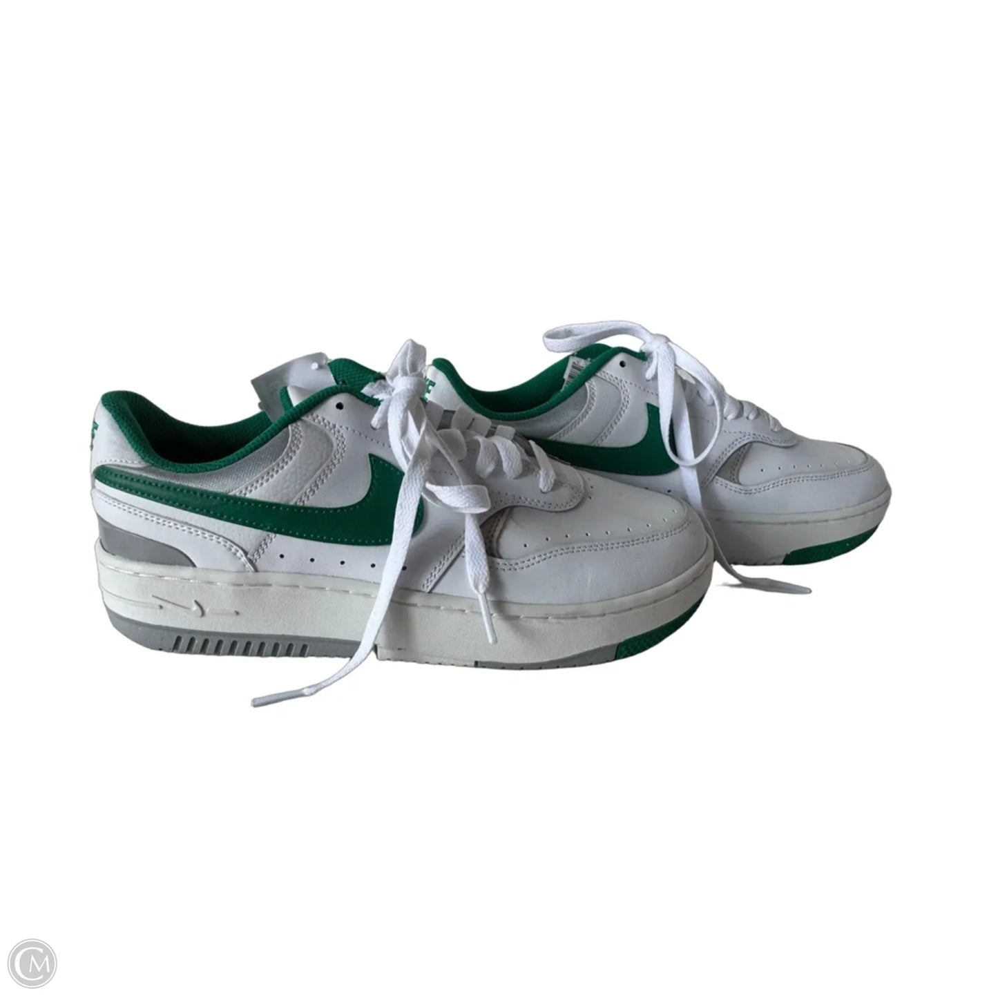 Shoes Sneakers By Nike In Green & White, Size: 9