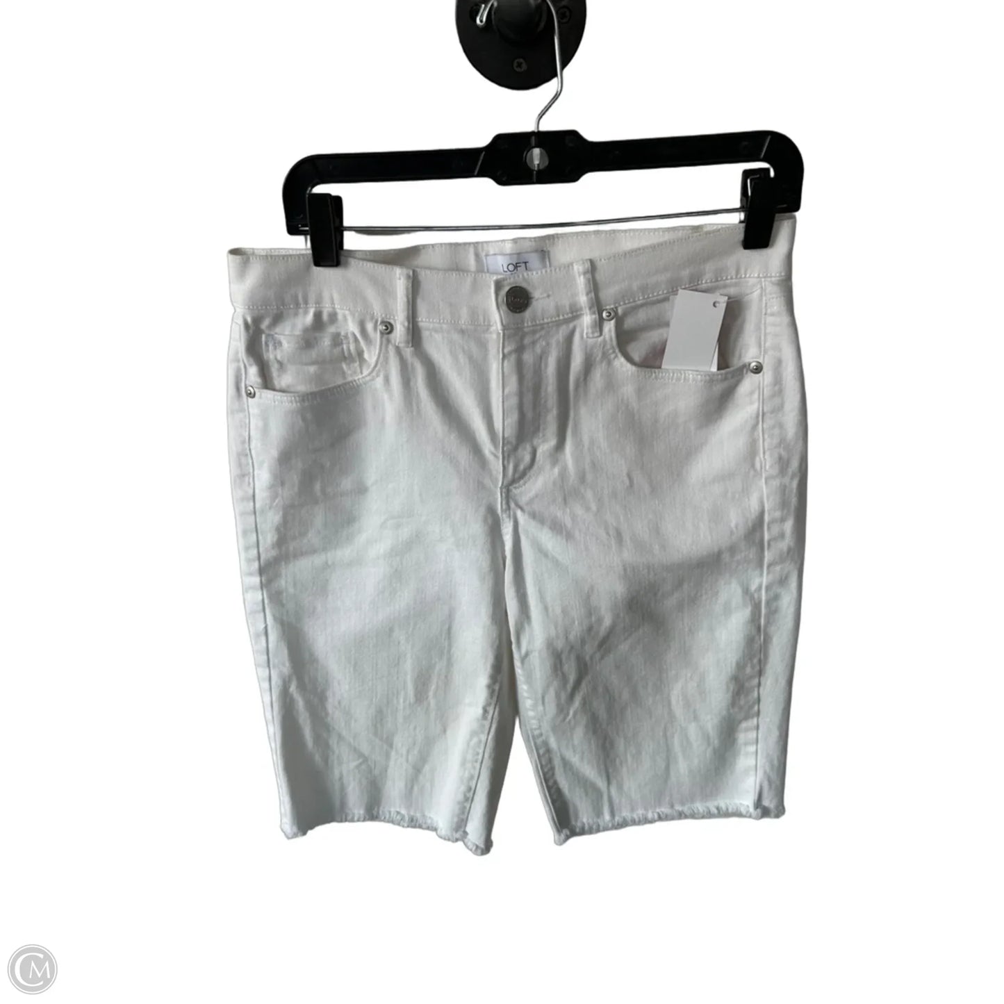 Shorts By Loft In White Denim, Size: 6