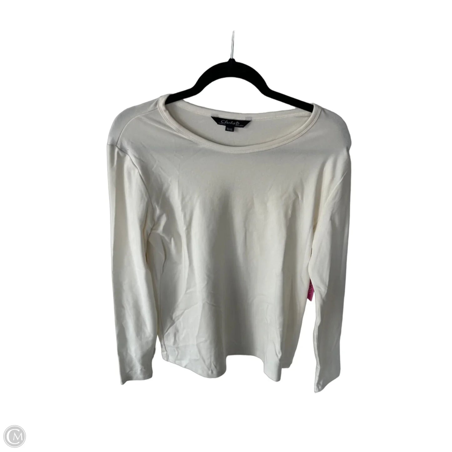 Top Long Sleeve Basic By Charlie B In Cream, Size: Xl