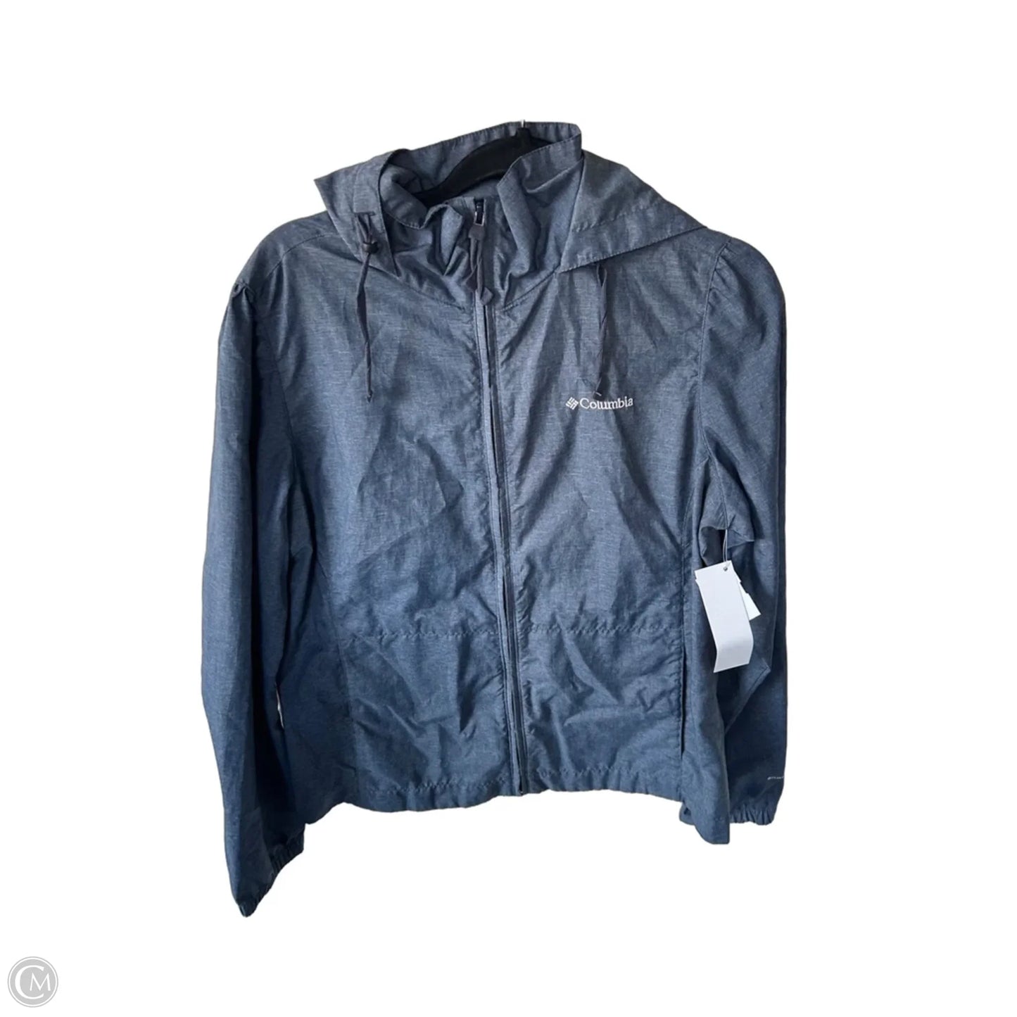 Jacket Windbreaker By Columbia In Blue, Size: M