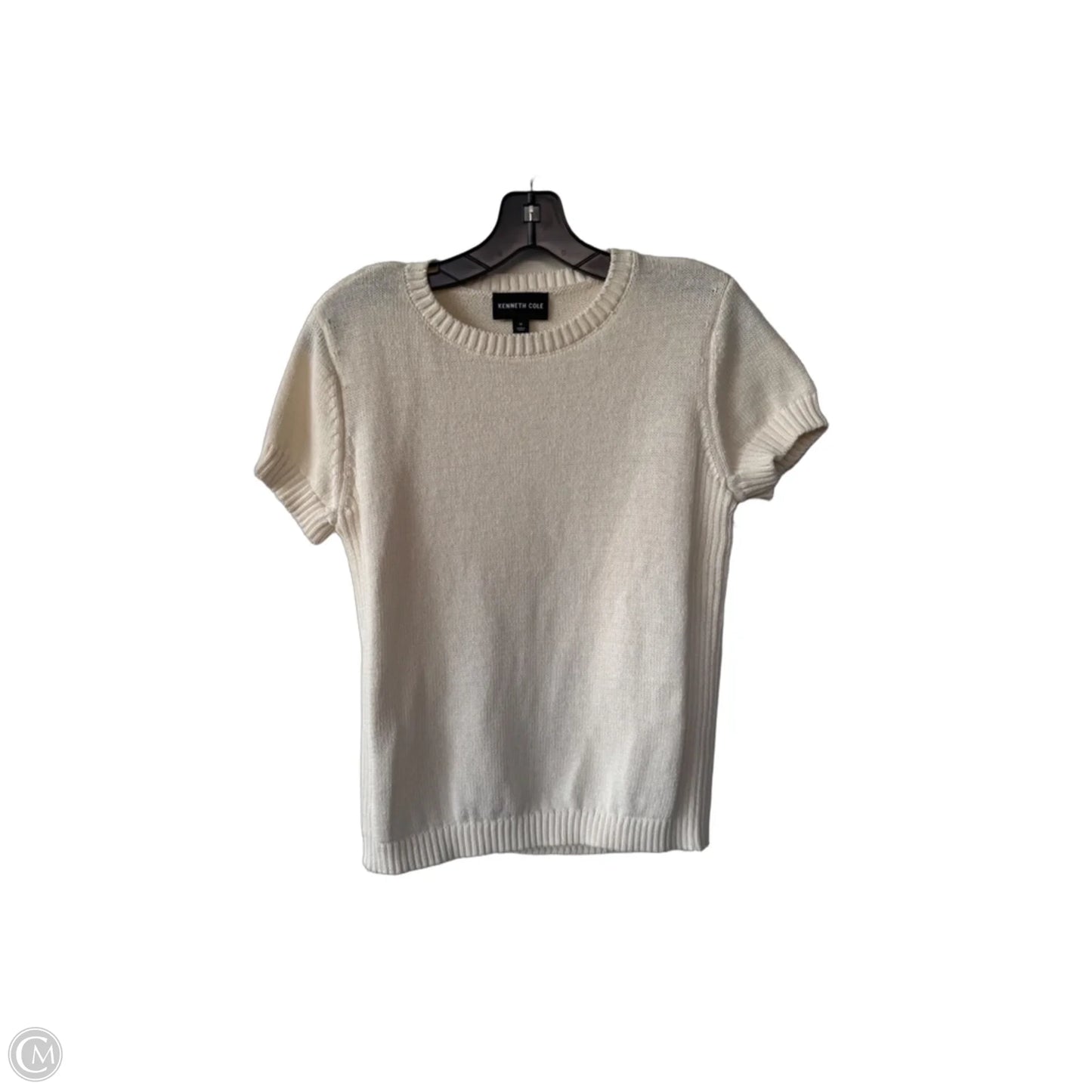 Sweater Short Sleeve By Kenneth Cole In Cream, Size: M