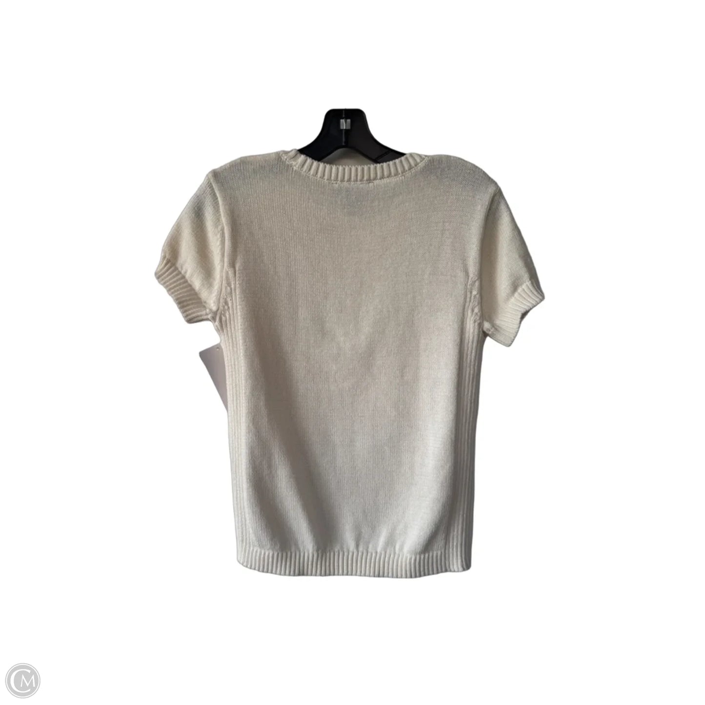 Sweater Short Sleeve By Kenneth Cole In Cream, Size: M