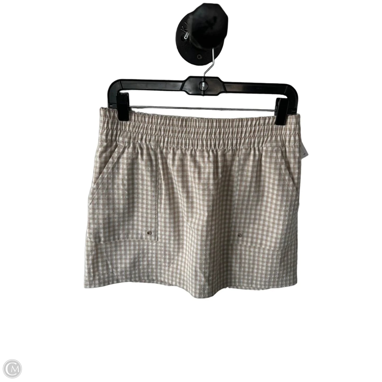 Athletic Skort By Adidas In Tan & White, Size: M