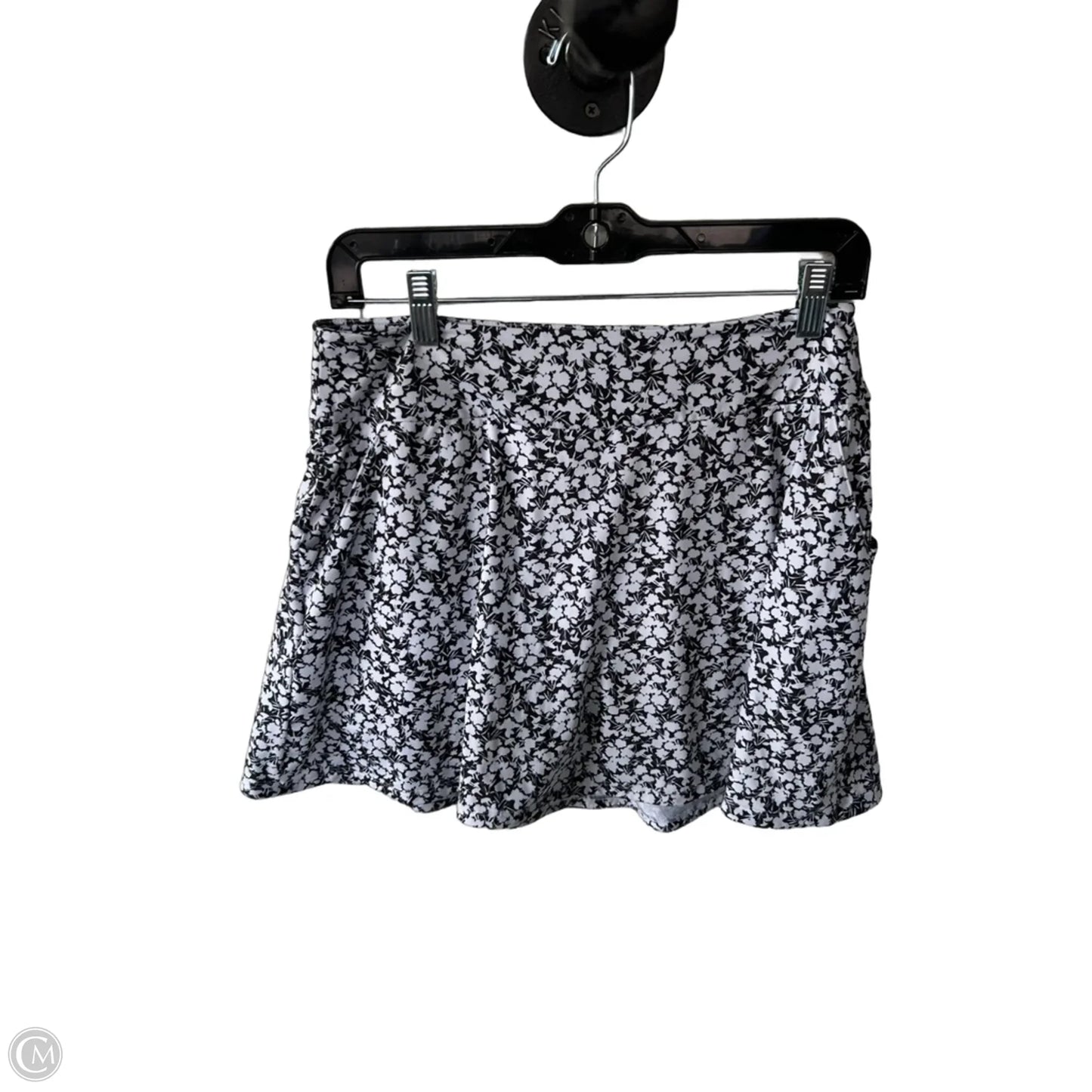 Athletic Skort By Adidas In Black & White, Size: S