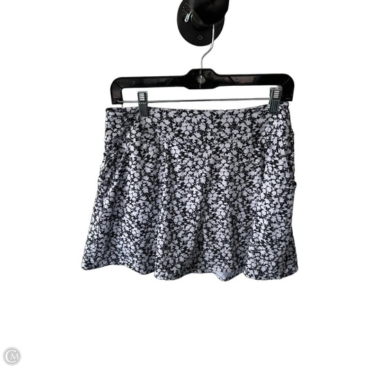 Athletic Skort By Adidas In Black & White, Size: S