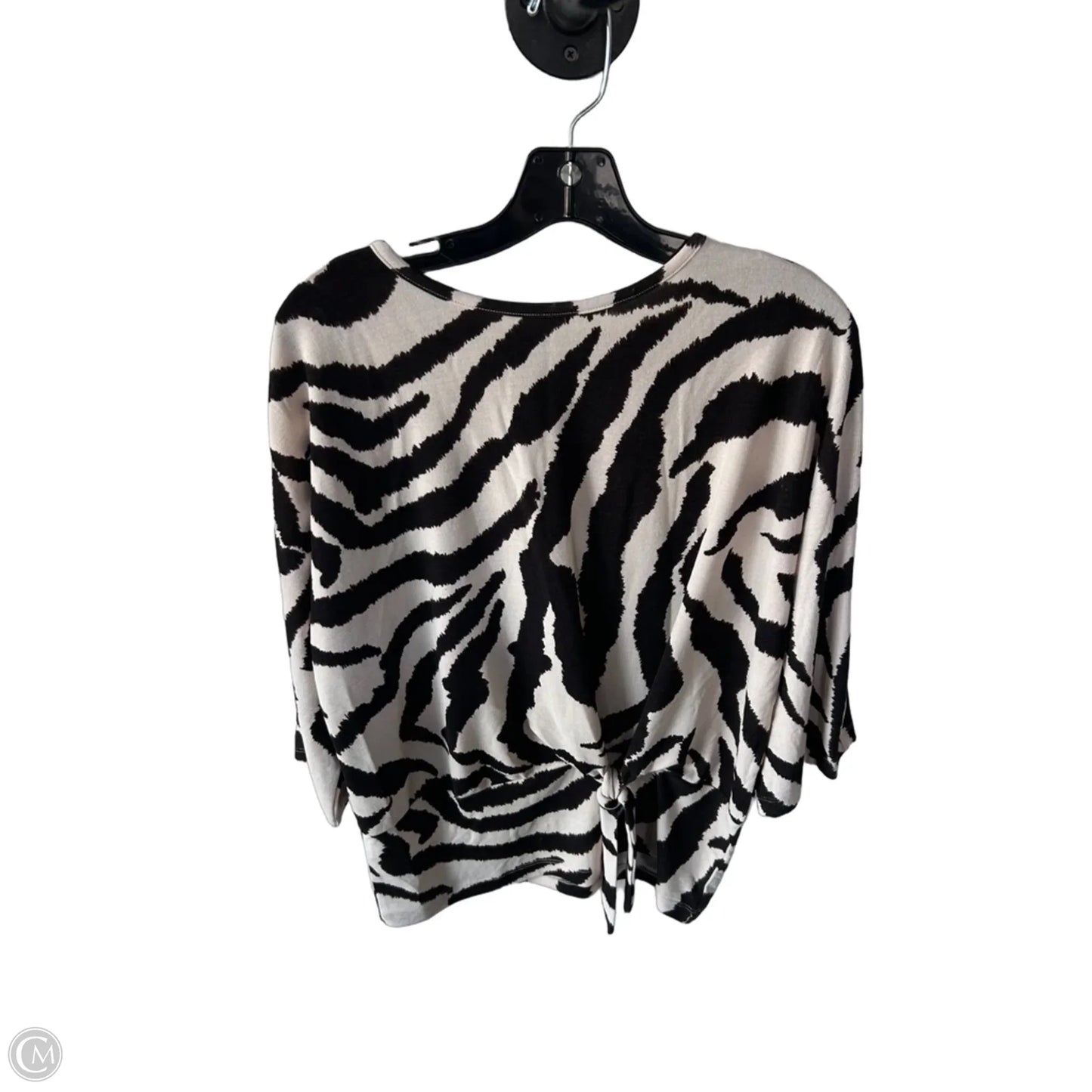 Top 3/4 Sleeve By Clara Sun Woo In Brown & Tan, Size: S