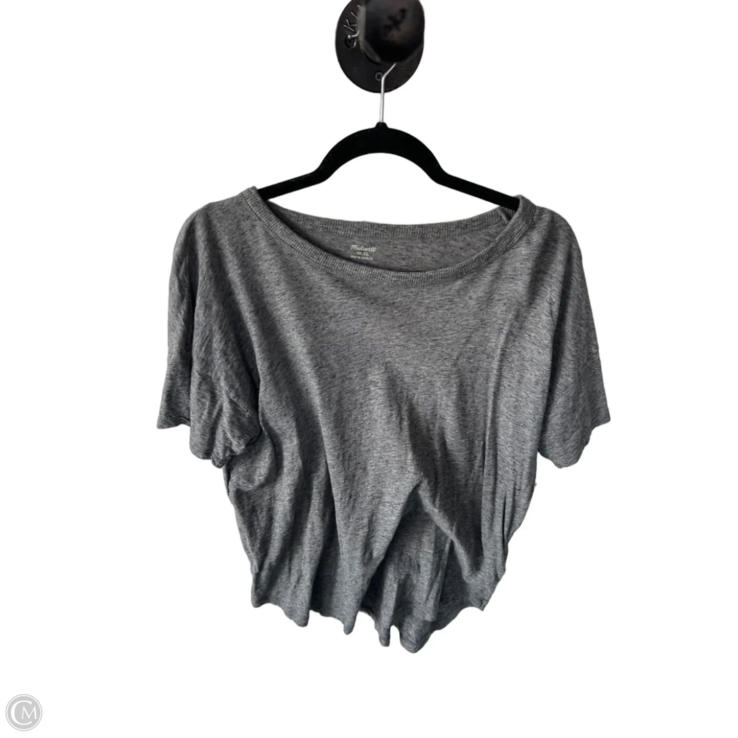 Top Short Sleeve Basic By Madewell In Grey, Size: Xl