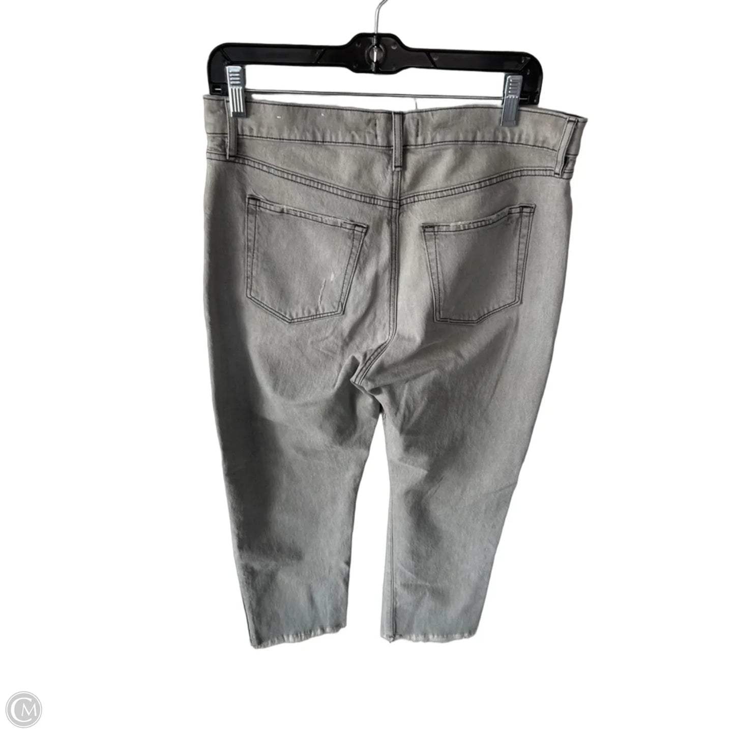 Jeans Cropped By Loft In Grey Denim, Size: 8